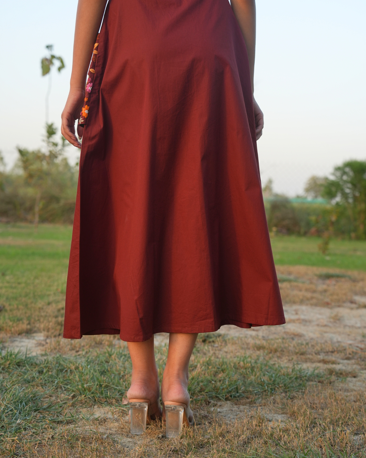 Lavina Hand-Embroidered Long Skirt