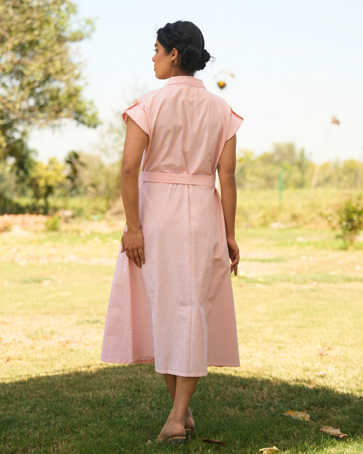 Aisha Hand-Embroidered Midi Dress