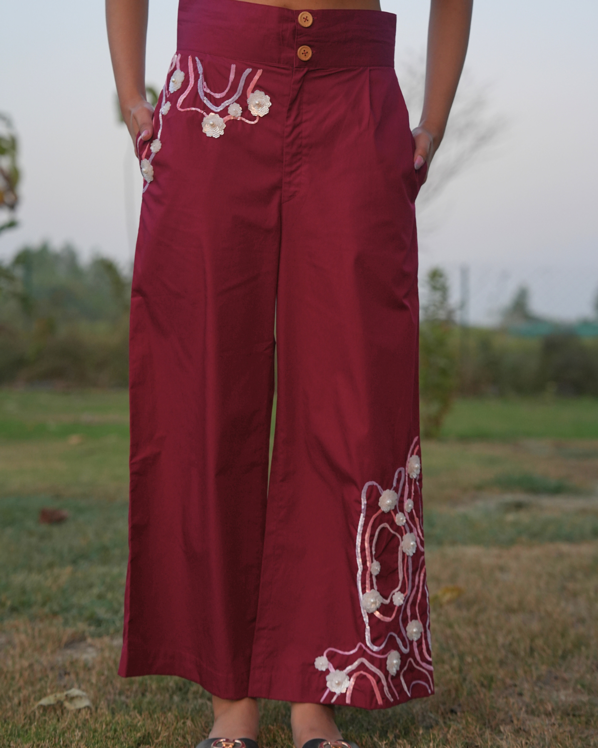 Aashi Hand-Embroidered Pant