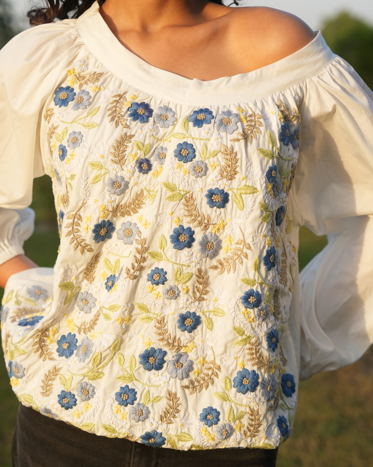 Kkavyyaa Hand-Embroidered Top