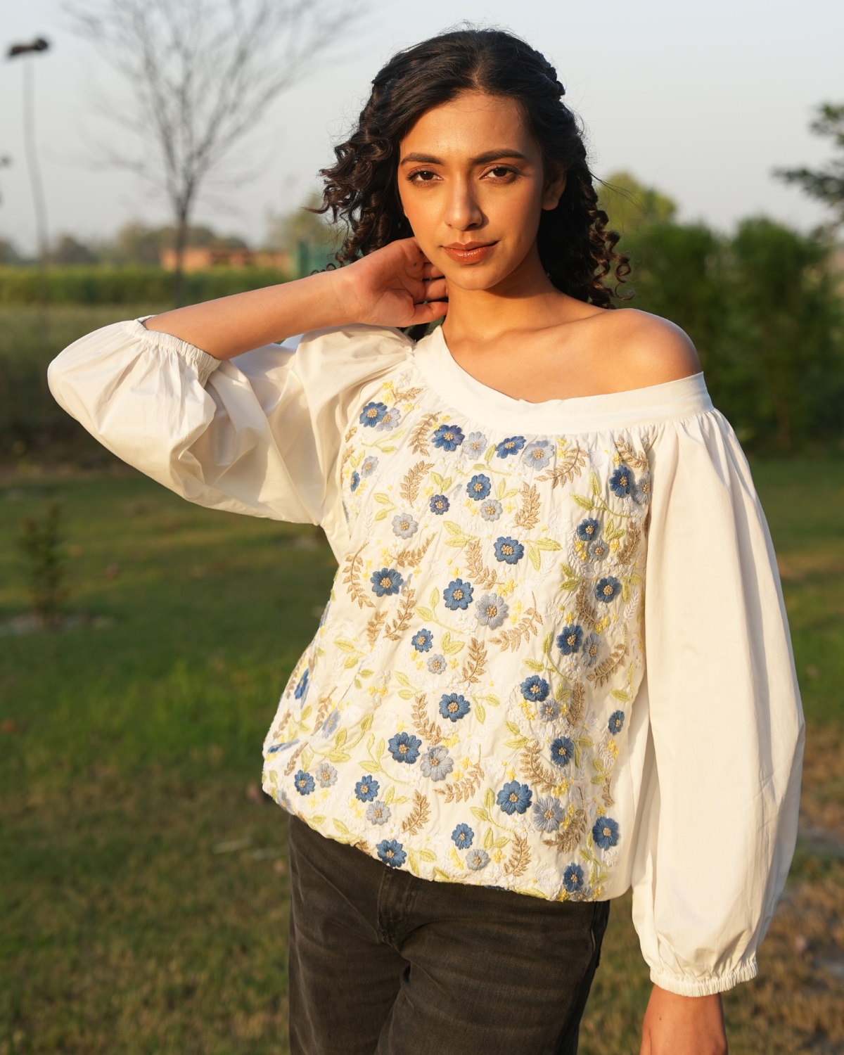 Kkavyyaa Hand-Embroidered Top