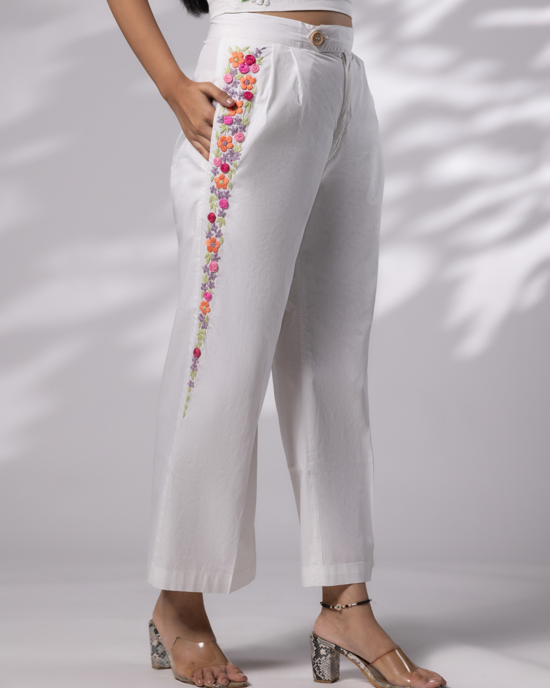 Zoya Hand-Embroidered Pant