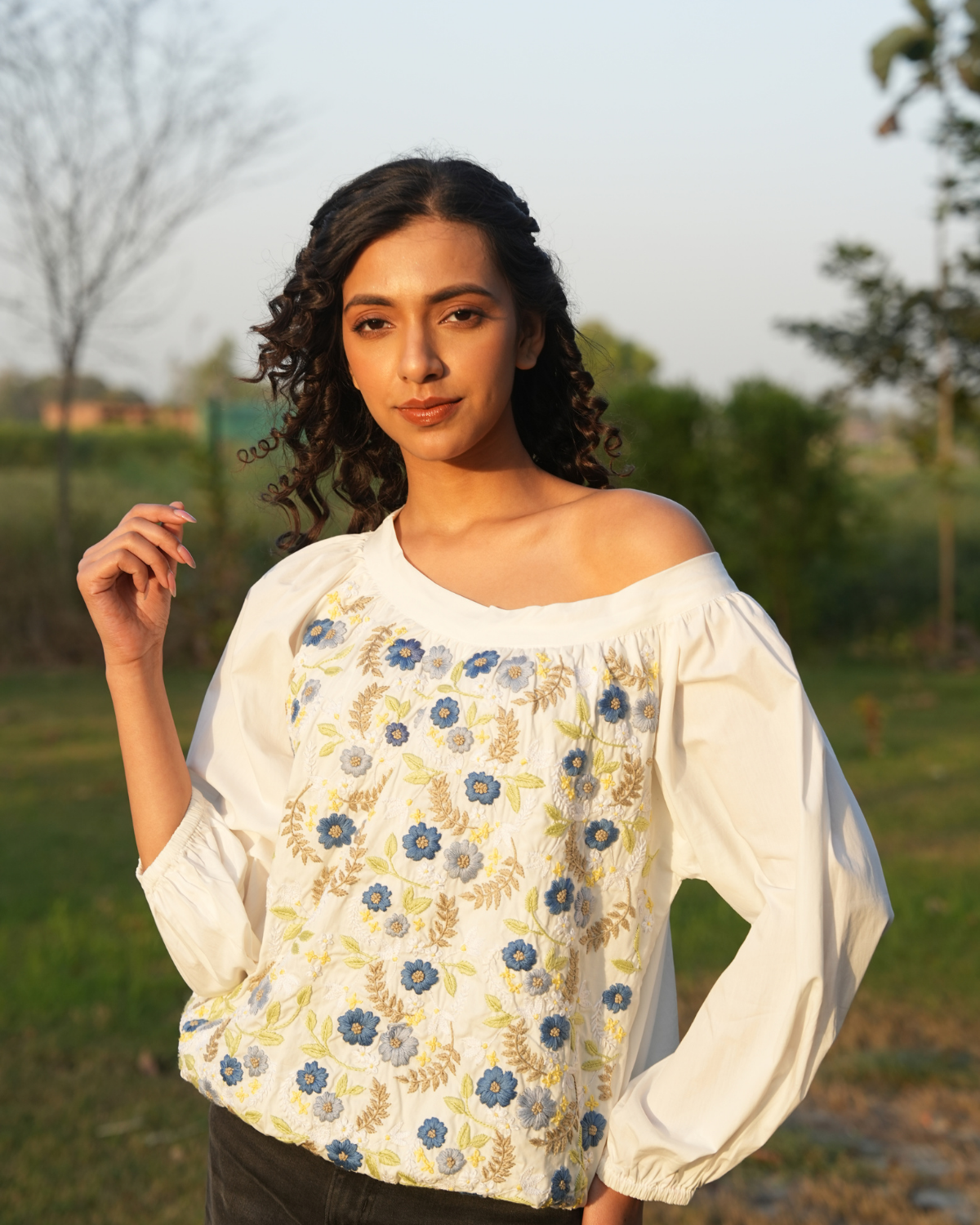 Kkavyyaa Hand-Embroidered Top