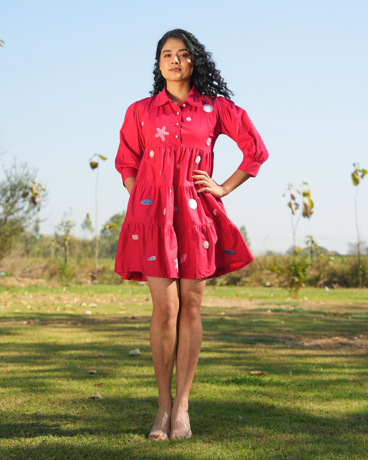 Vaanya Hand-Embroidered Short Dress