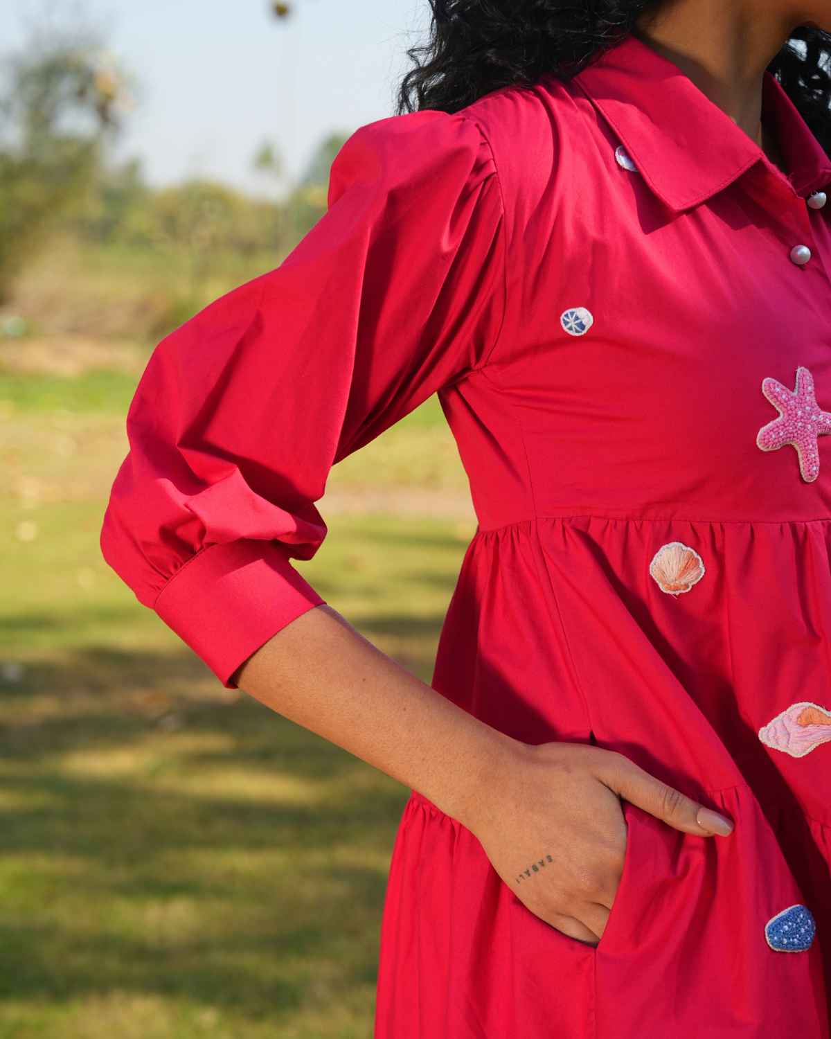 Vaanya Hand-Embroidered Short Dress