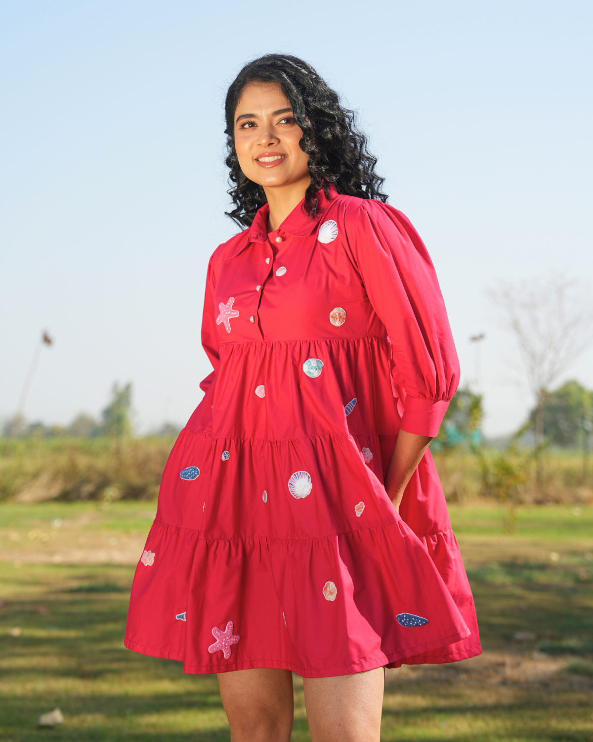 Vaanya Hand-Embroidered Short Dress