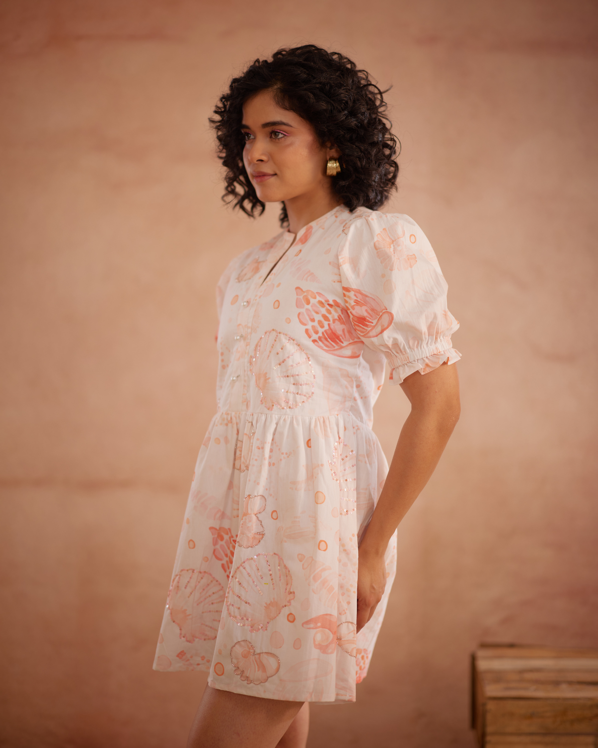 Anyaa Hand-Embroidered Shell Short Dress