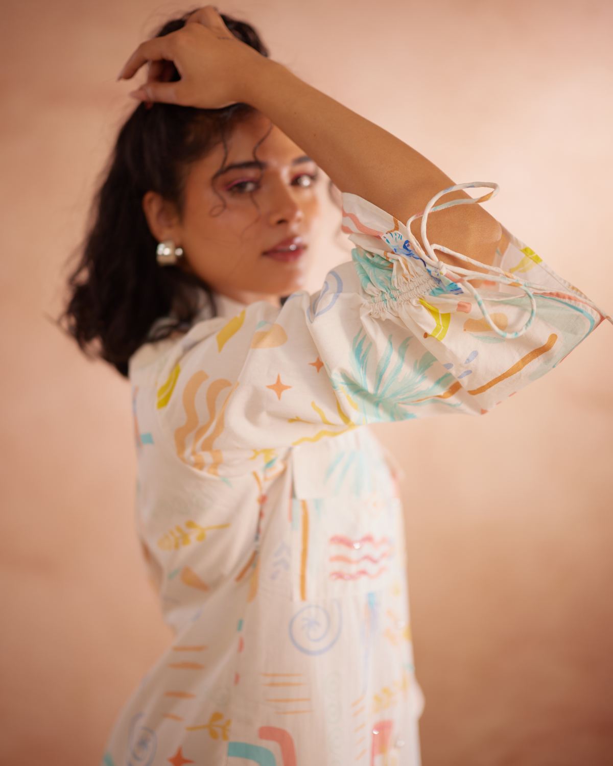 Piah Hand-Embroidered Summer Shirt Dress