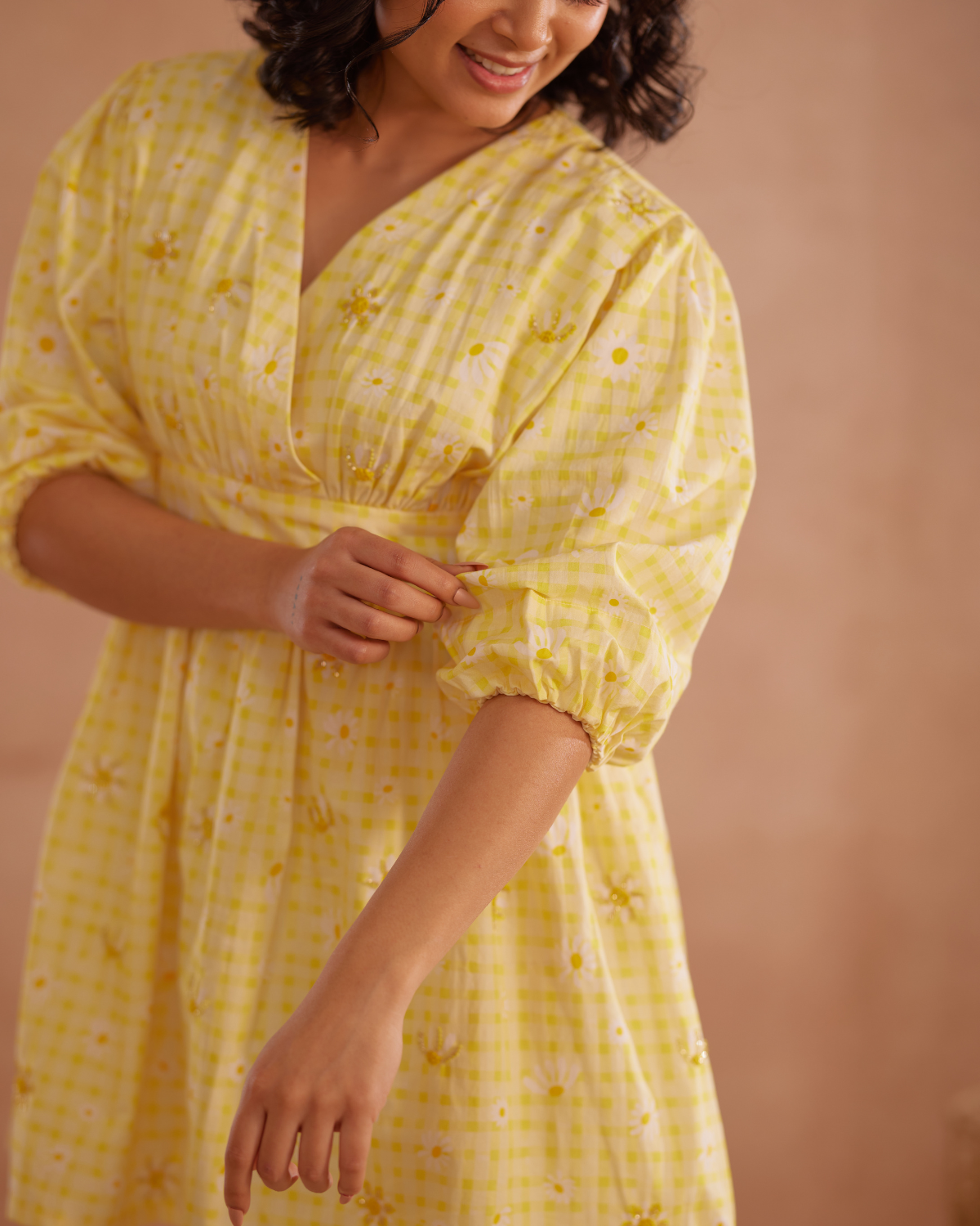 Daisey Hand-Embroidered Floral Short Dress