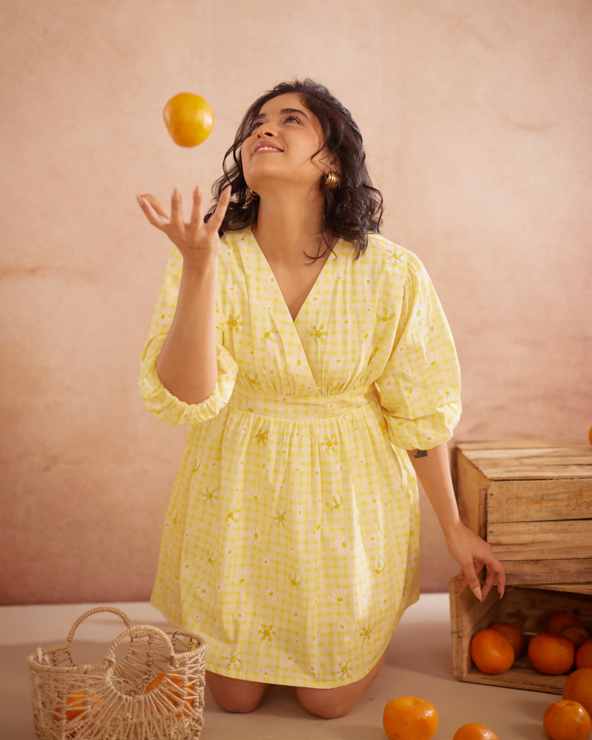 Daisey Hand-Embroidered Floral Short Dress