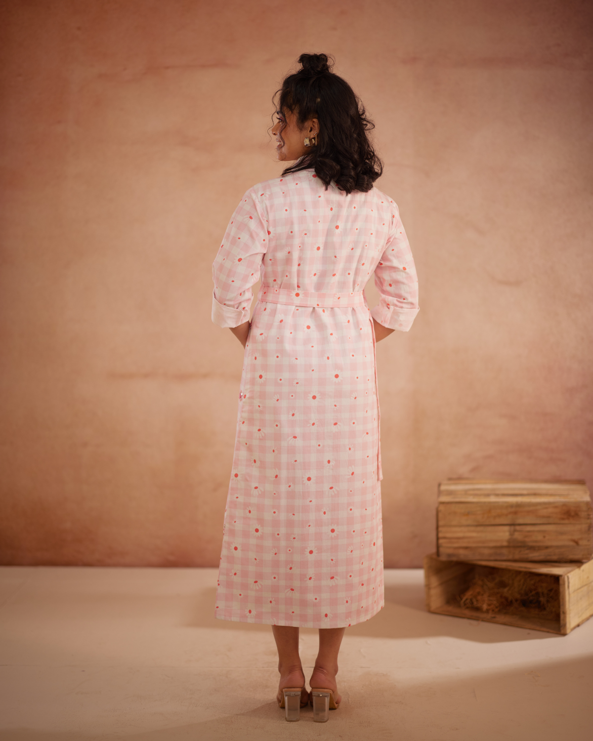 Ishiikaa Hand-Embroidered Floral Shirt Dress