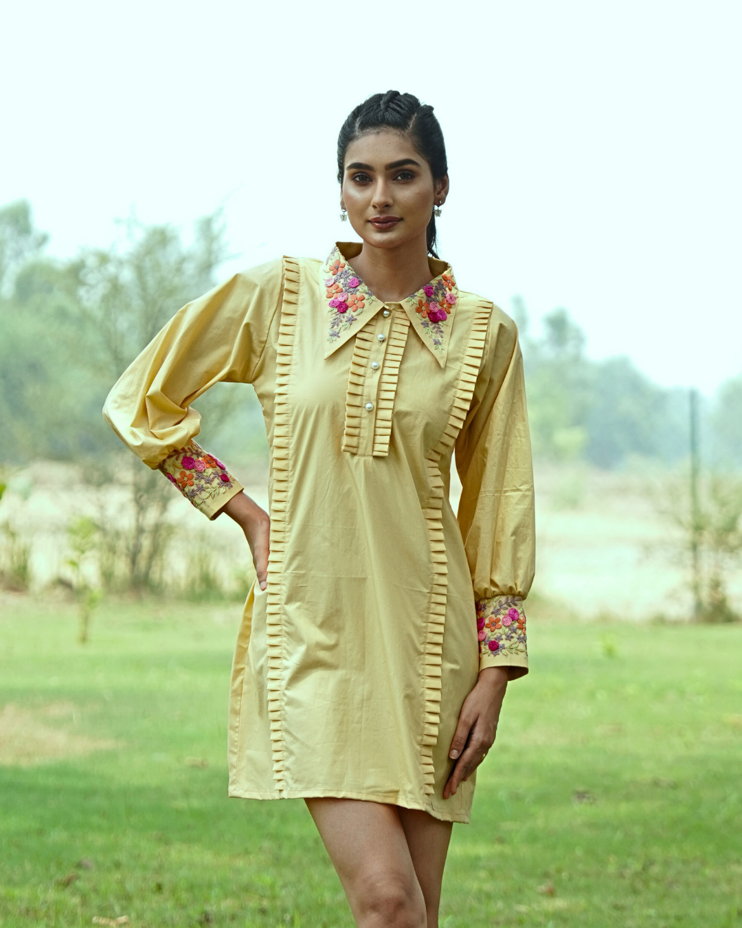 Mrrinali Hand-Embroidered Short Dress