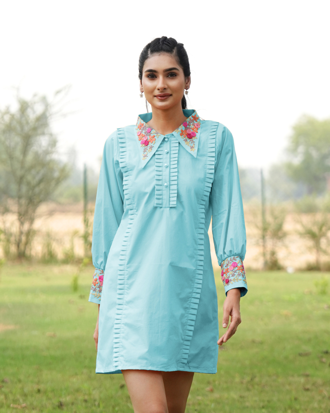 Mrrinali Hand-Embroidered Short Dress