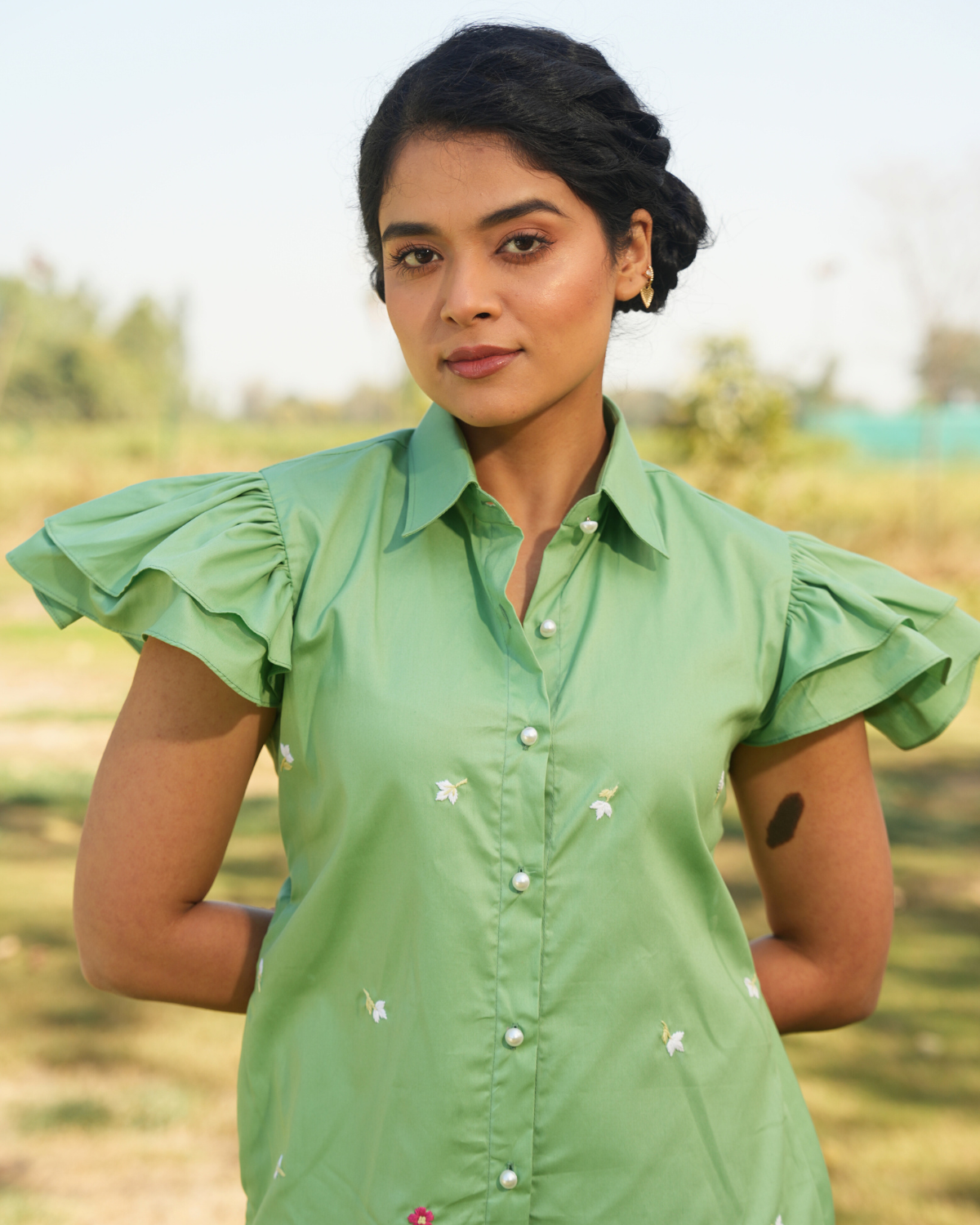 Isshana Hand-Embroidered Short Dress