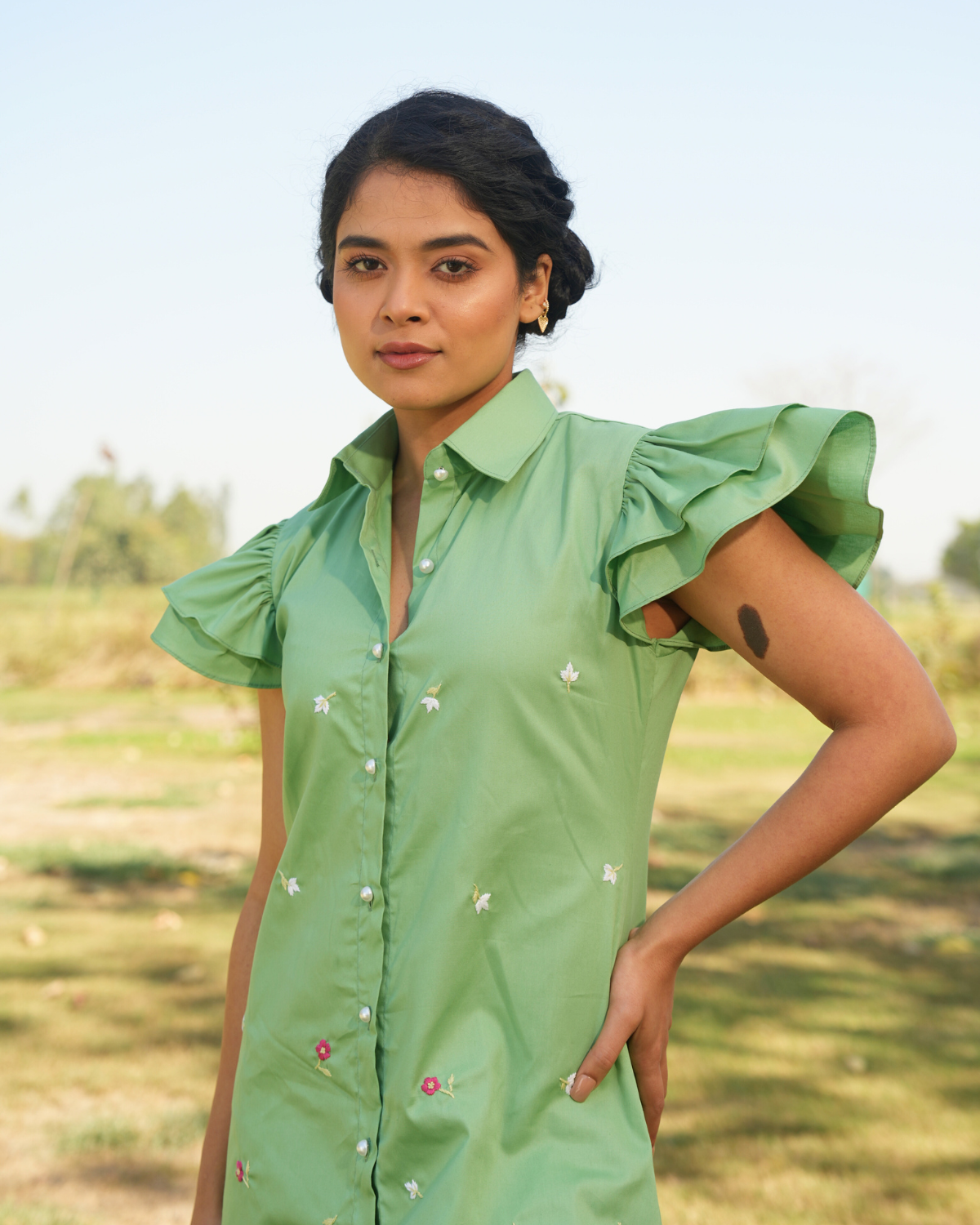 Isshana Hand-Embroidered Short Dress