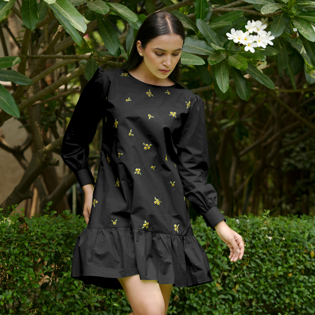 Arushi Hand-Embroidered Short Dress