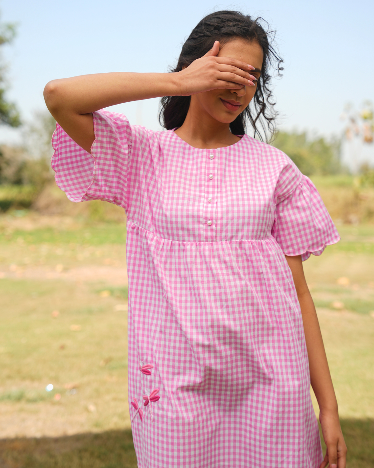 Mittali Hand-Embroidered Short Dress