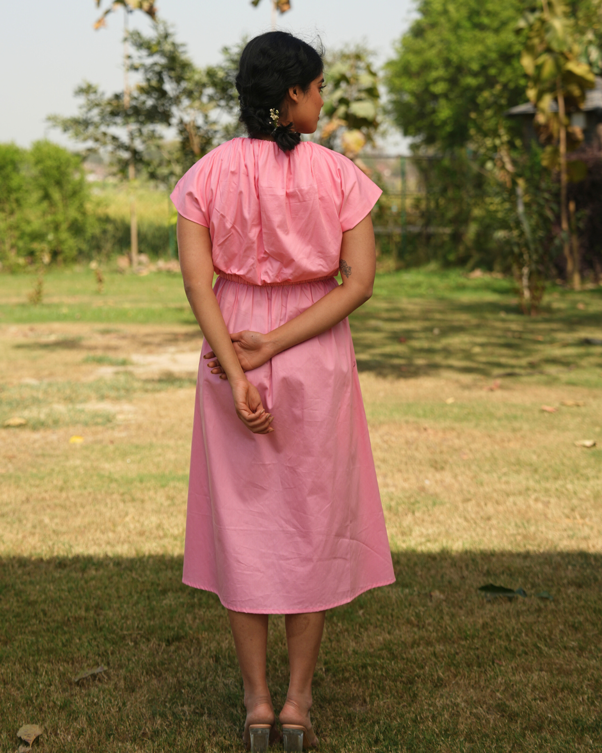 Gagan Hand-Embroidered Midi Dress