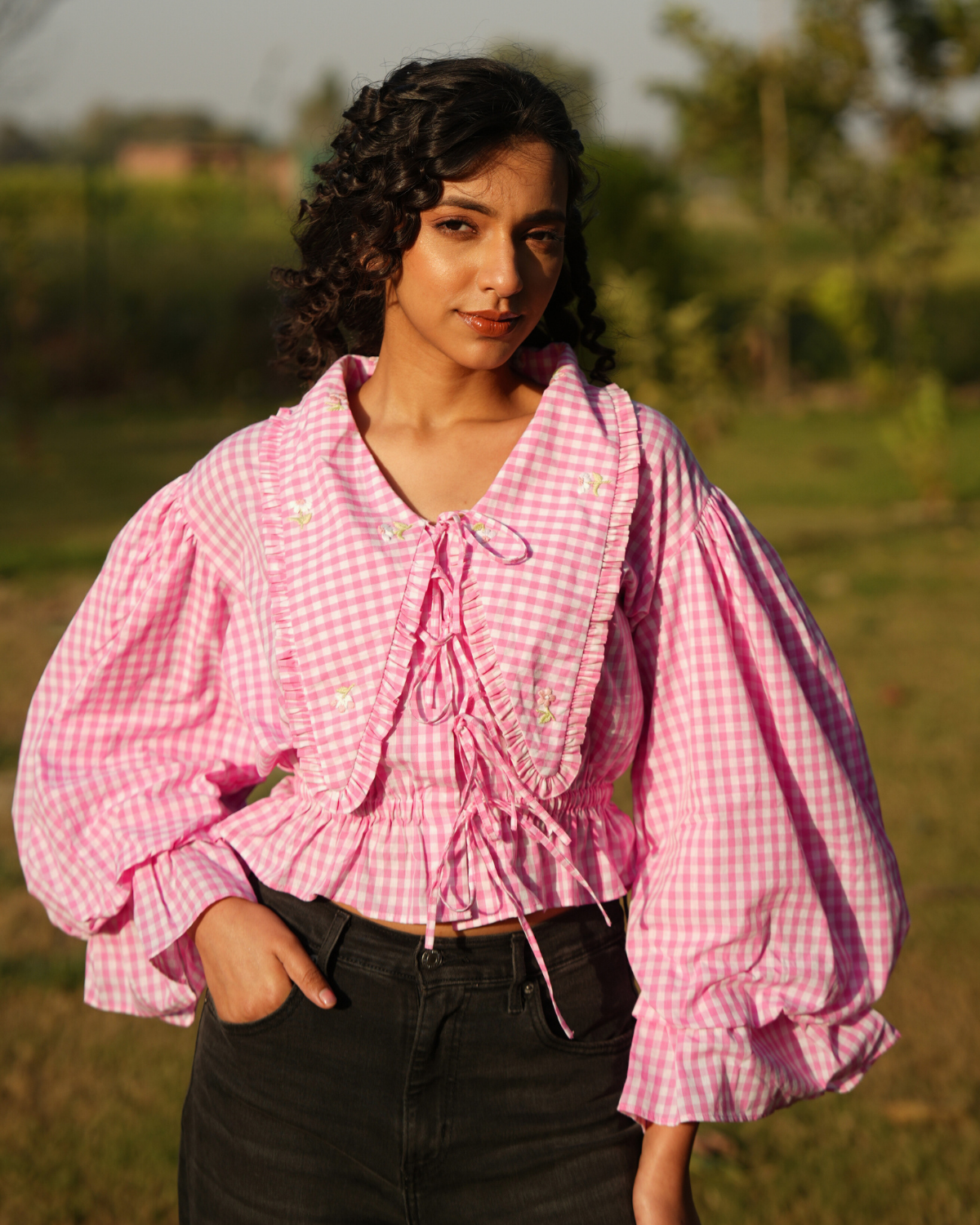Rayaa Hand-Embroidered Top
