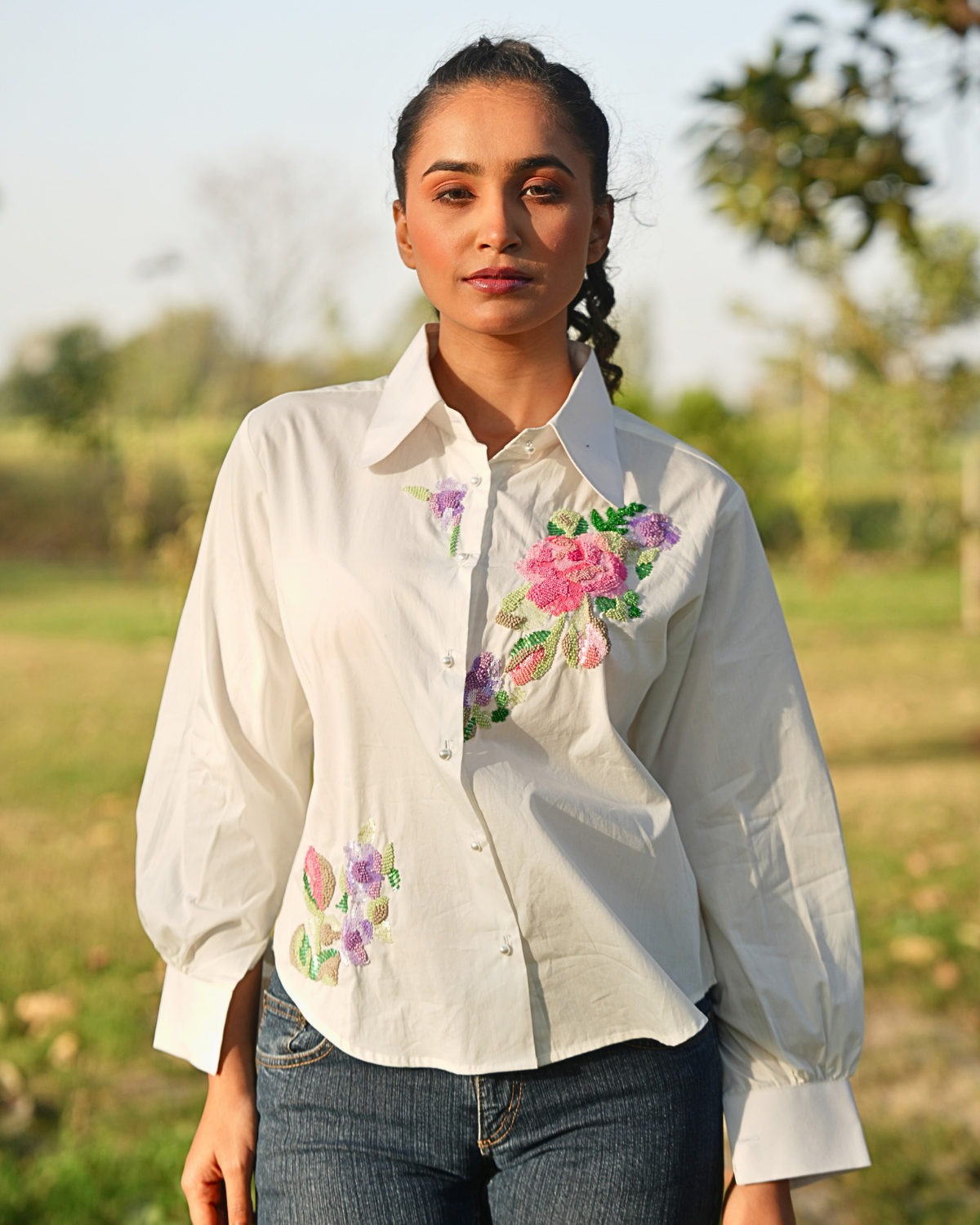 Evva Hand-Embroidered Shirt