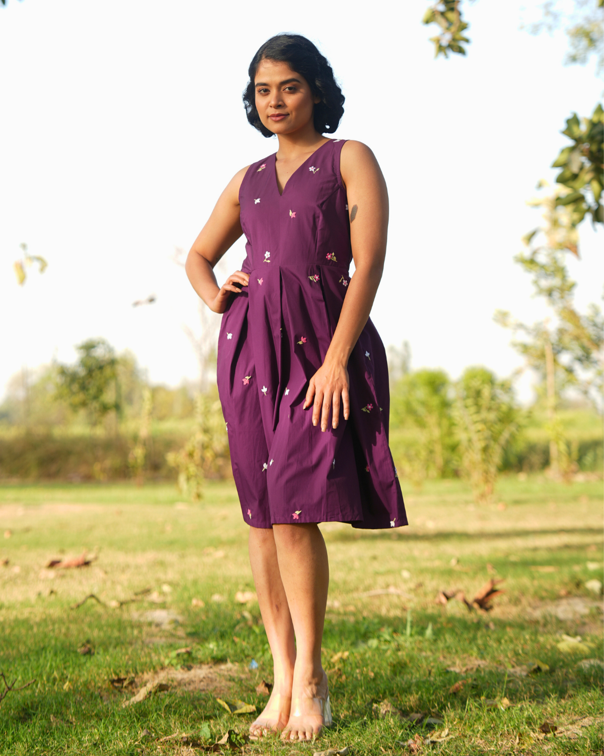 Allaya Hand-Embroidered Short Dress