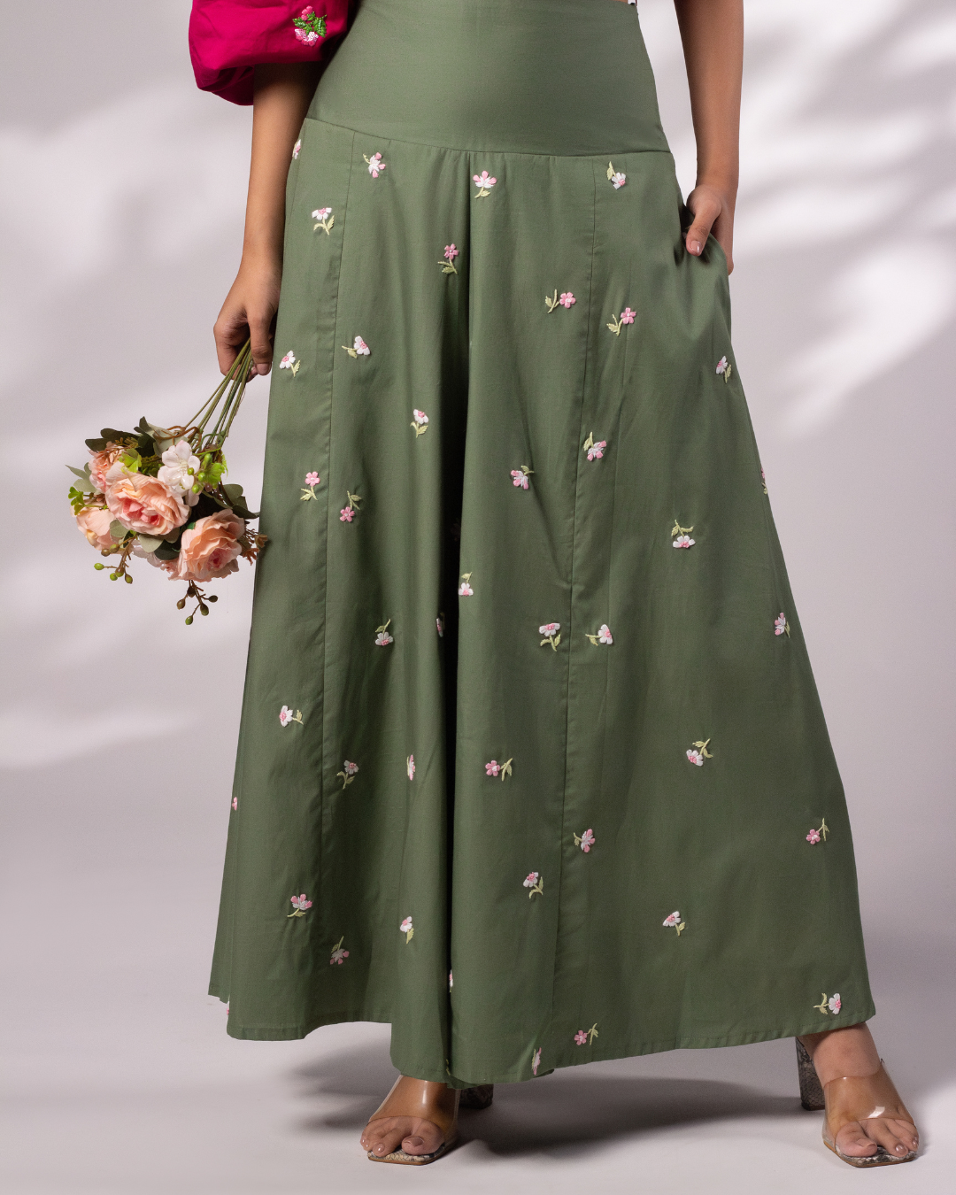 Vaani Hand-Embroidered Long Skirt