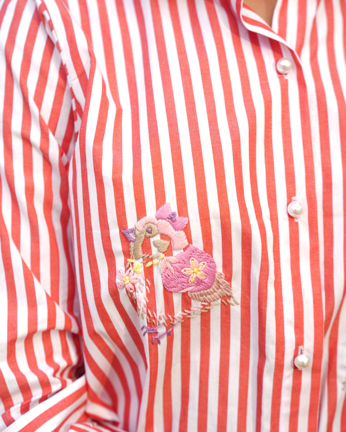 Elina Hand-Embroidered Midi Dress