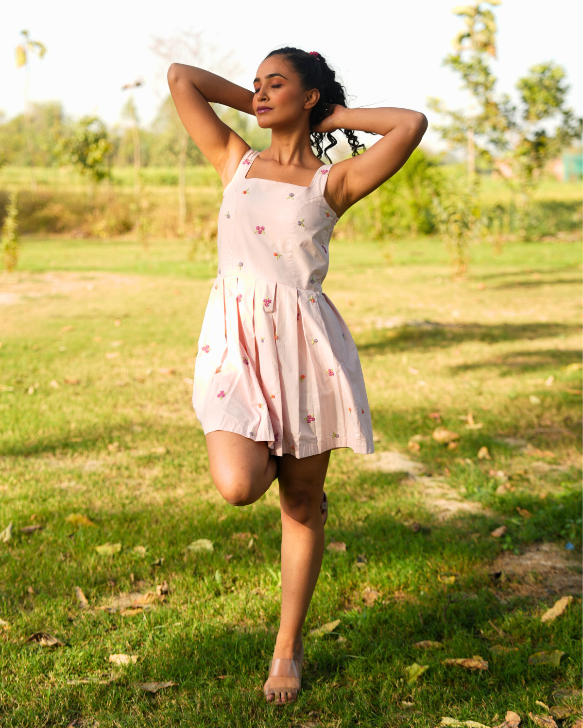 Rria Hand-Embroidered Jumpsuit