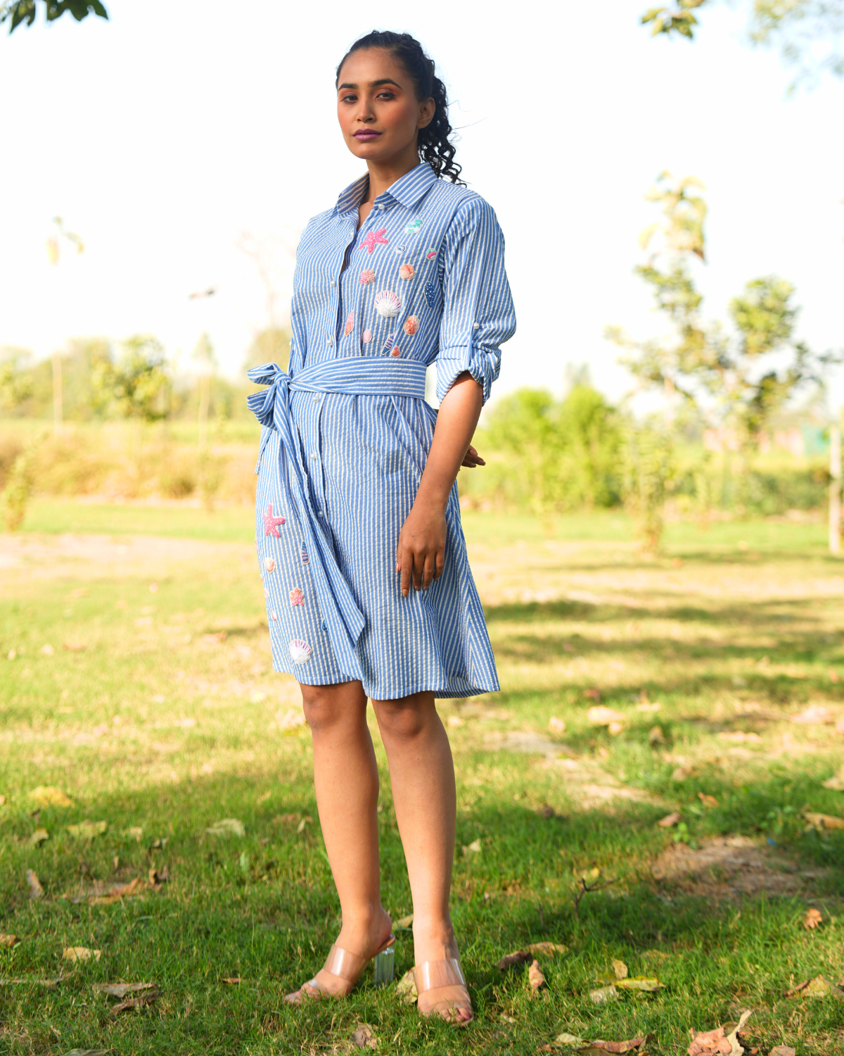 Rishika Hand-Embroidered Shirt Dress