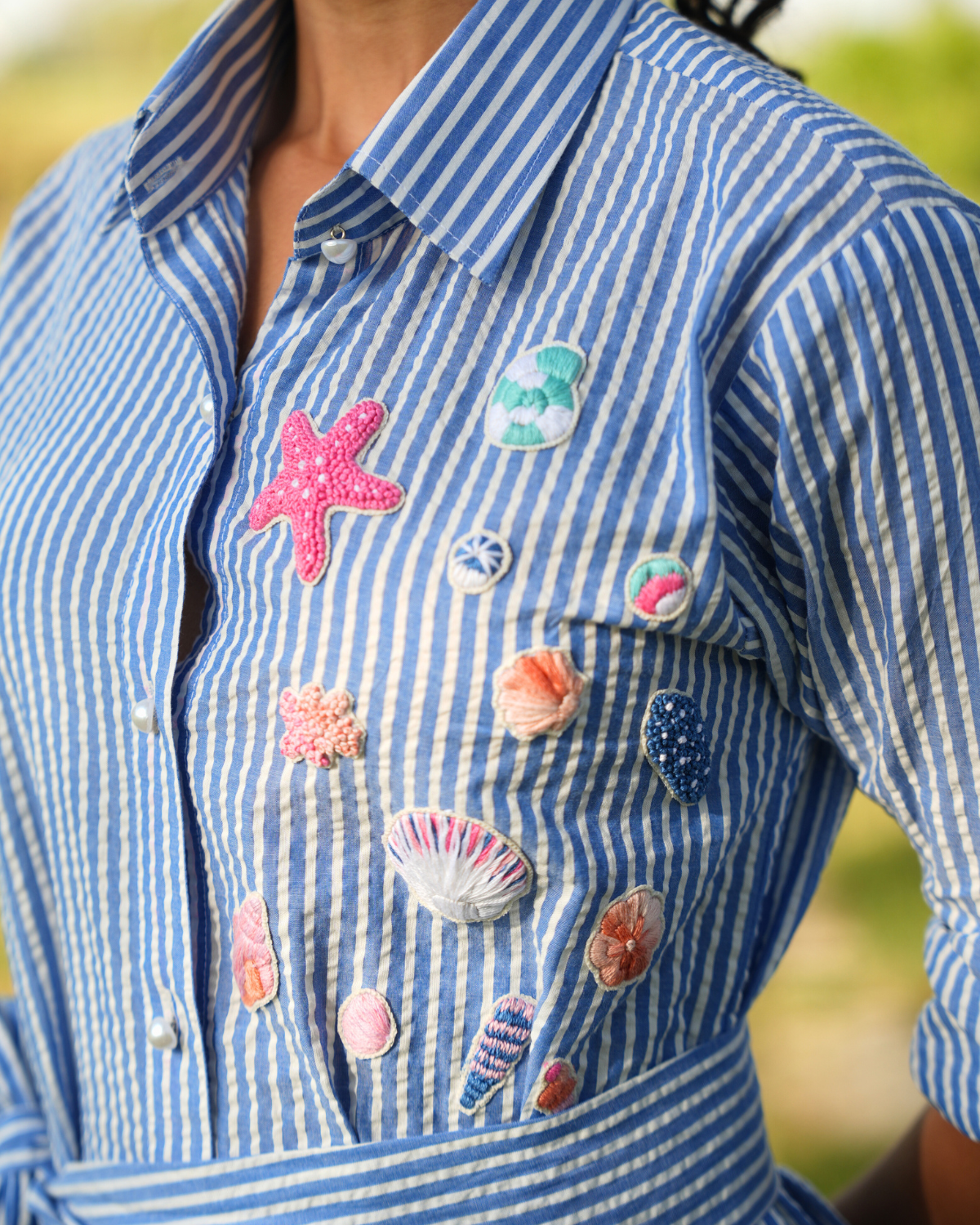 Rishika Hand-Embroidered Shirt Dress