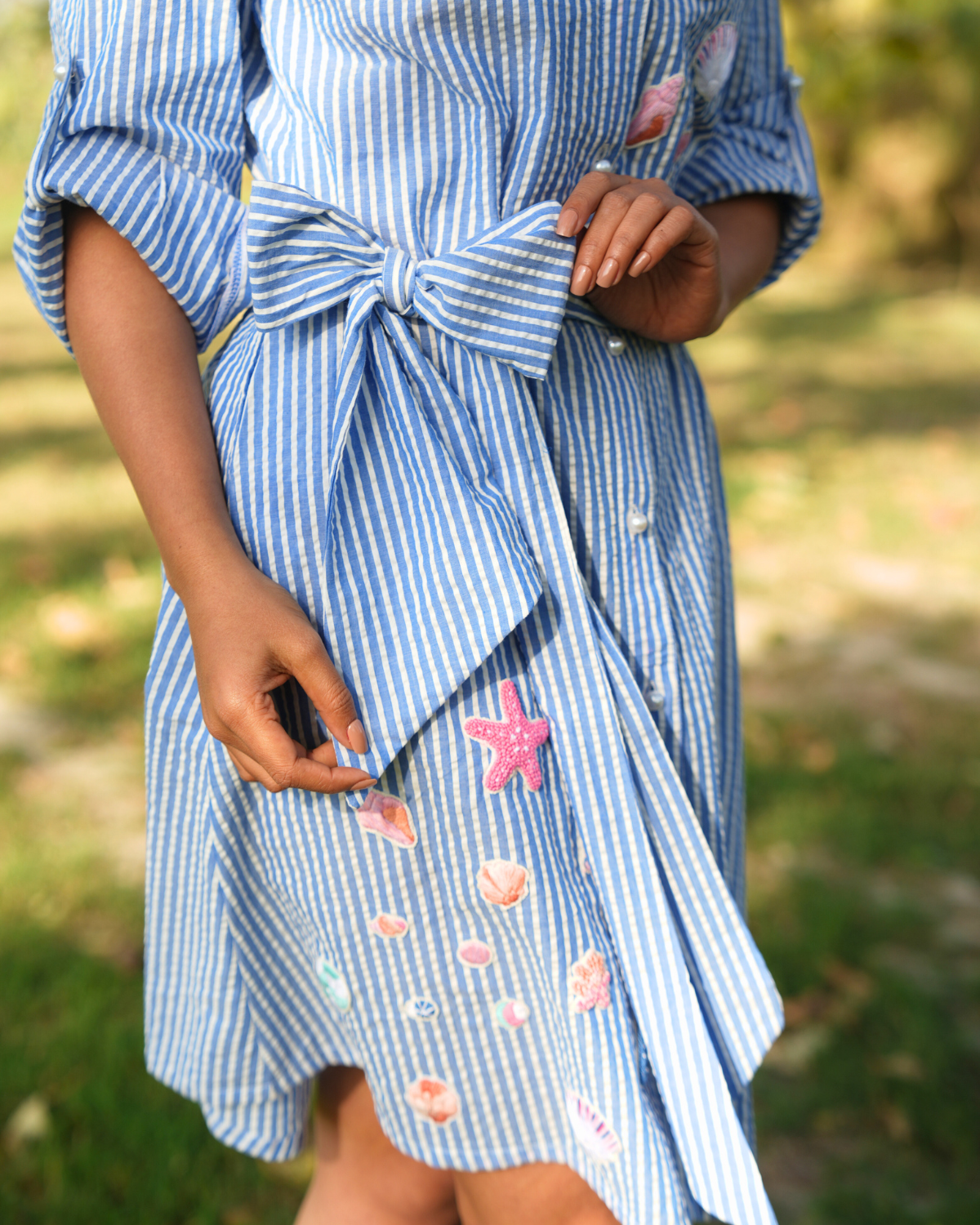 Rishika Hand-Embroidered Shirt Dress