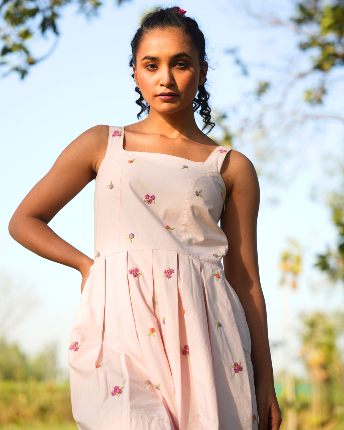 Rria Hand-Embroidered Jumpsuit