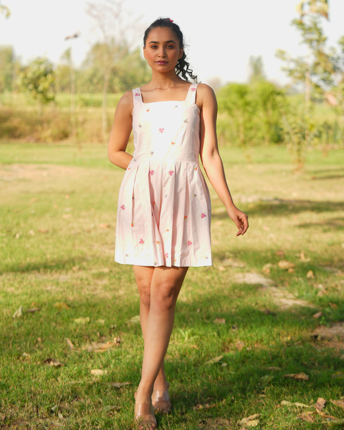 Rria Hand-Embroidered Jumpsuit