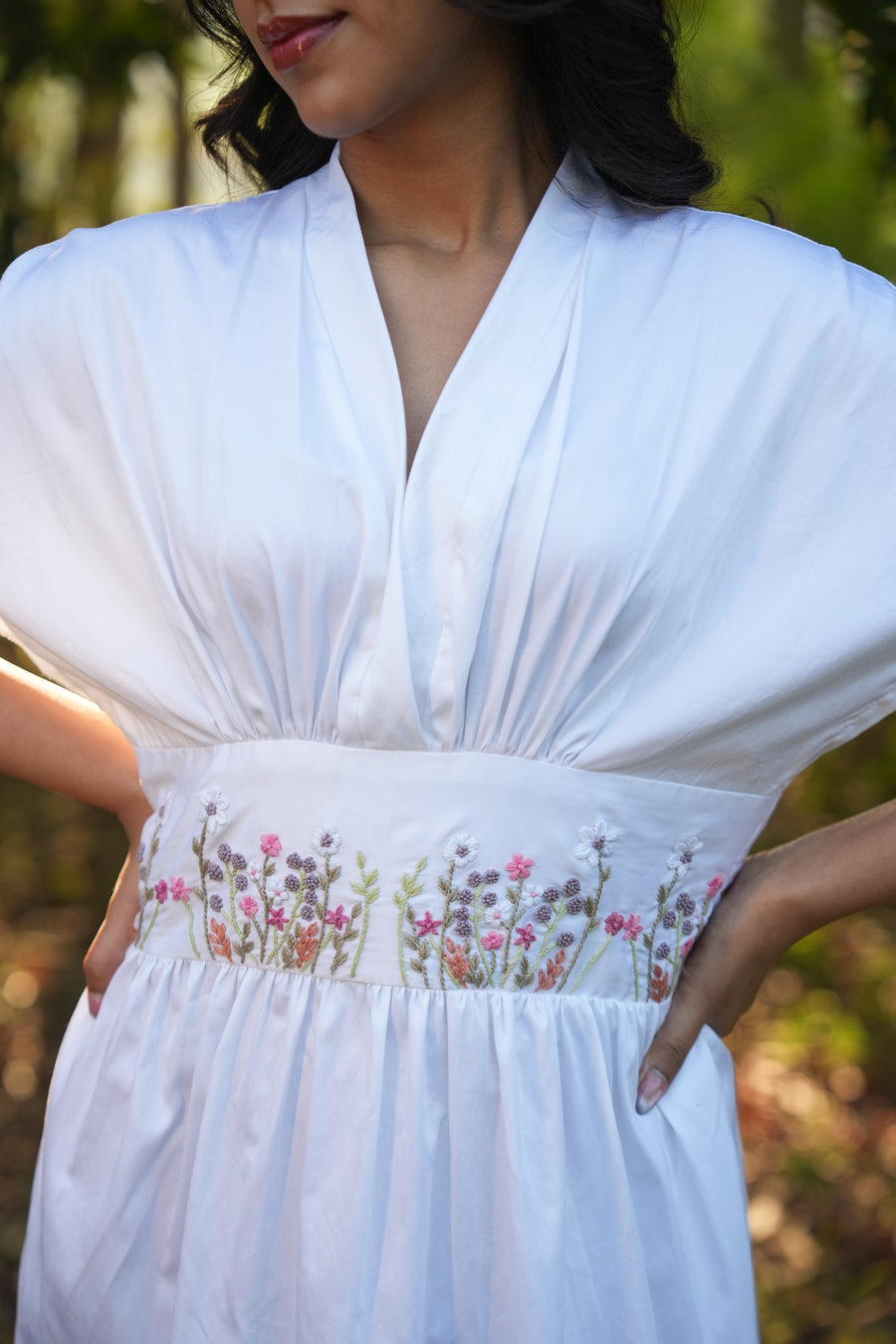 Eknoor Hand-Embroidered Midi Dress