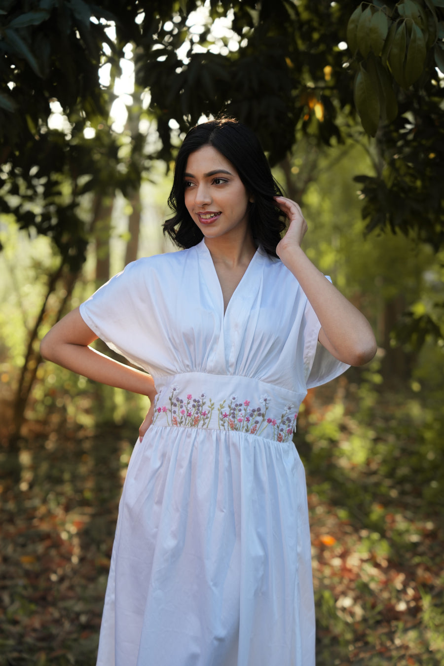 Eknoor Hand-Embroidered Midi Dress