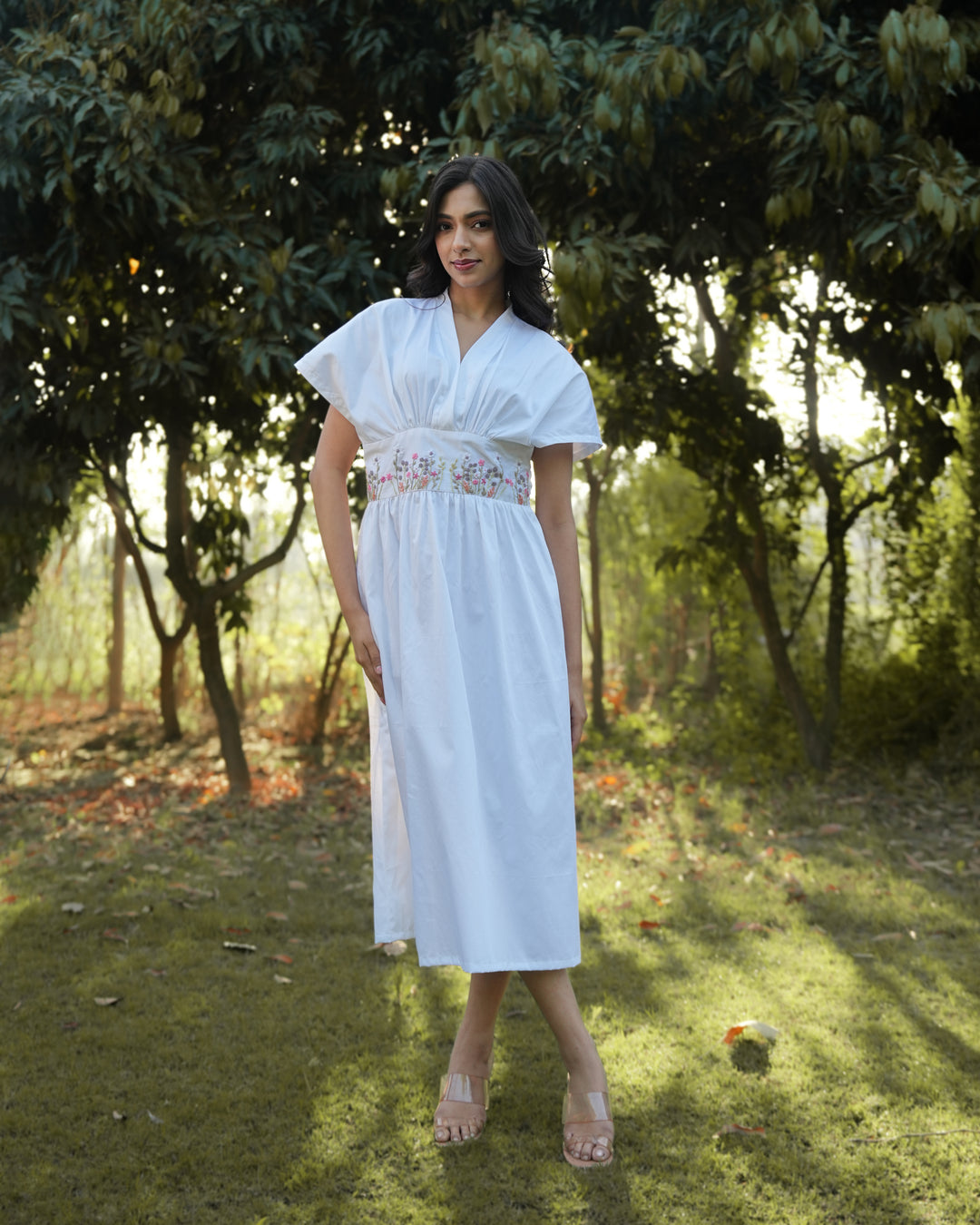 Eknoor Hand-Embroidered Midi Dress