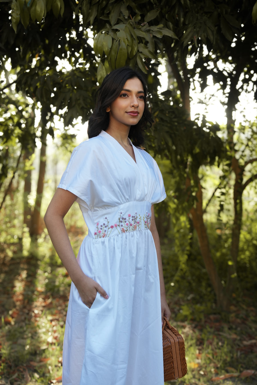 Eknoor Hand-Embroidered Midi Dress