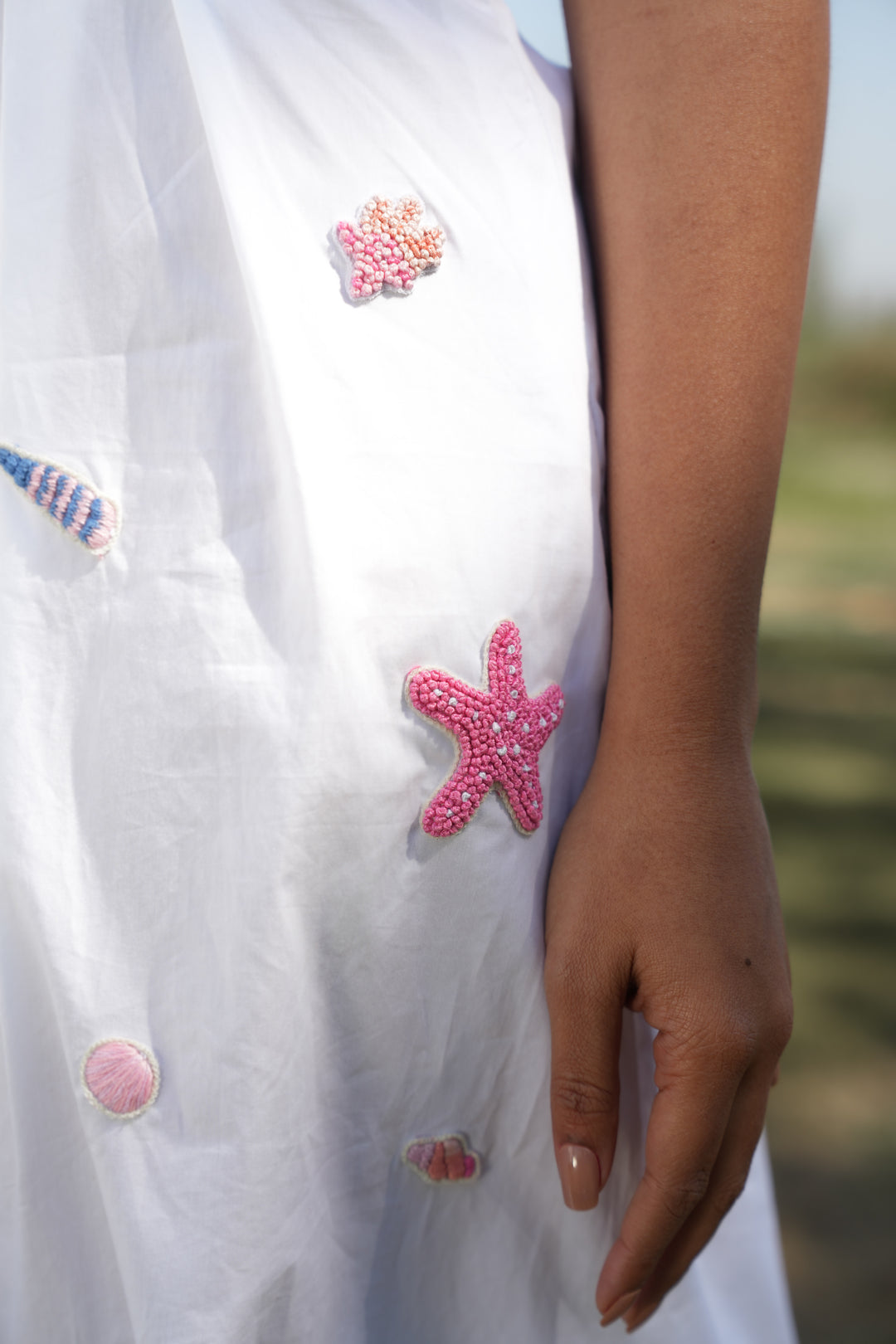 Rreet Hand-Embroidered Midi Dress