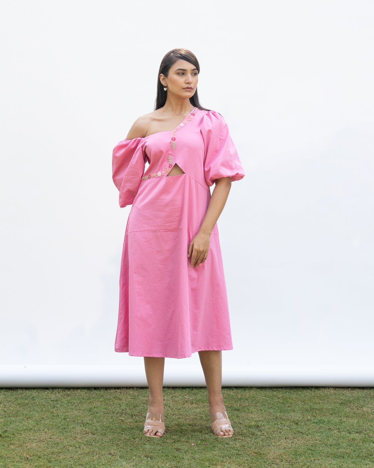 Noha Hand-Embroidered Midi Dress