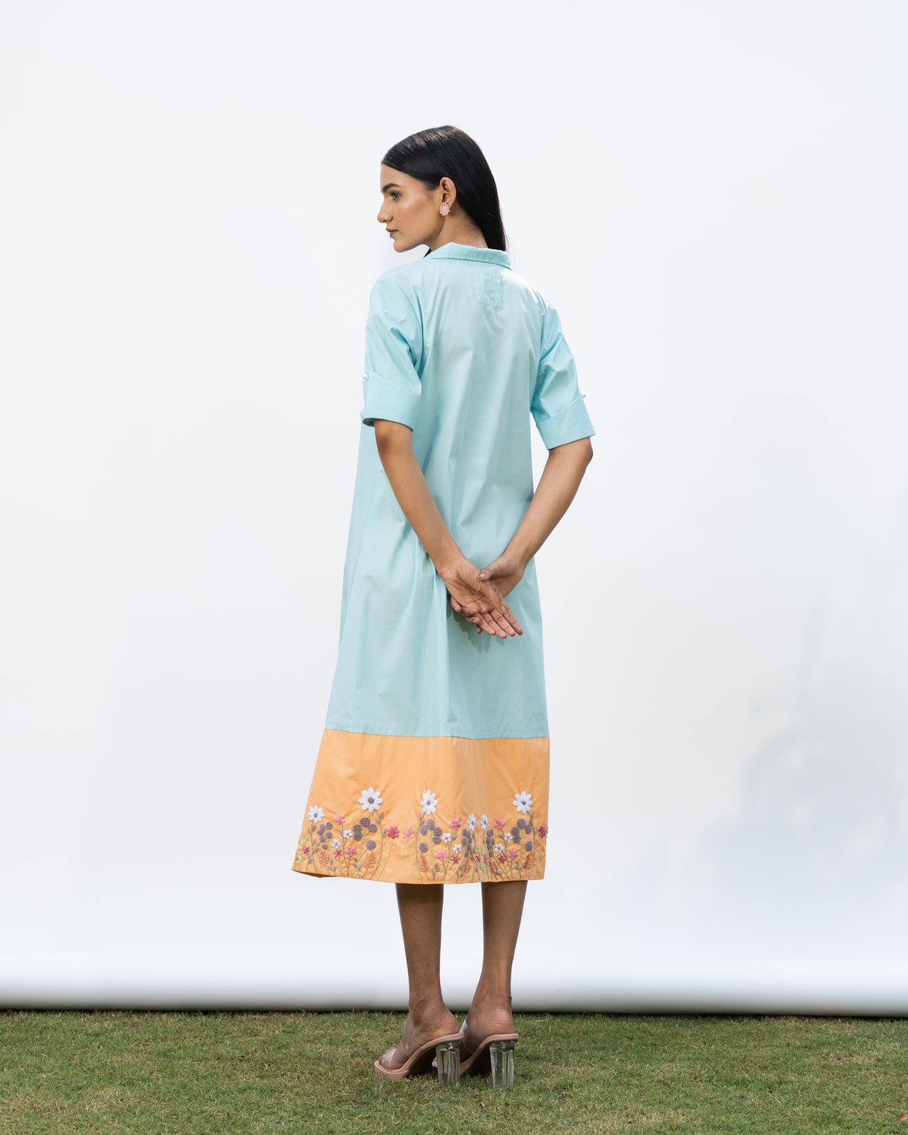 Vrinda Hand-Embroidered Midi Dress