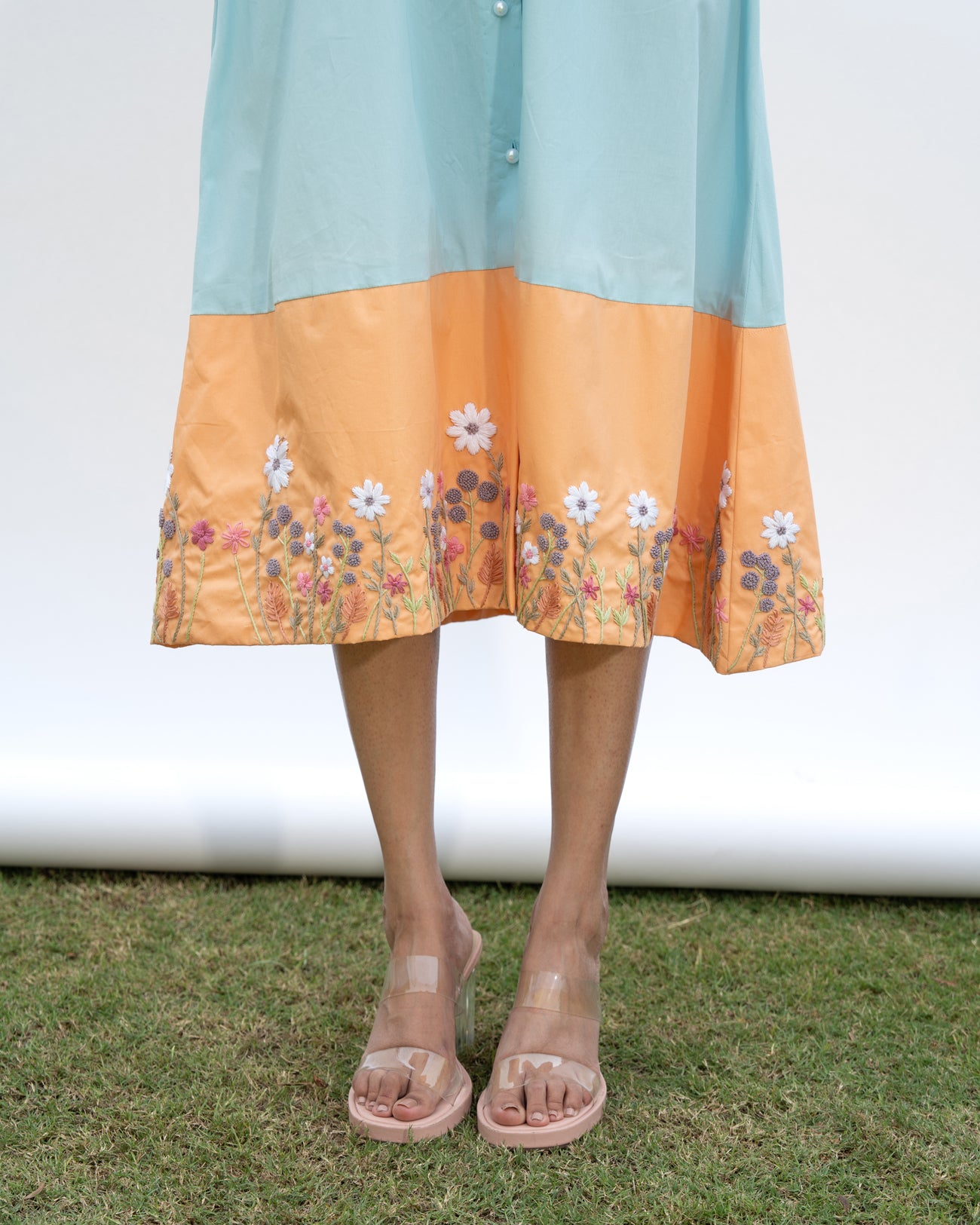 Vrinda Hand-Embroidered Midi Dress