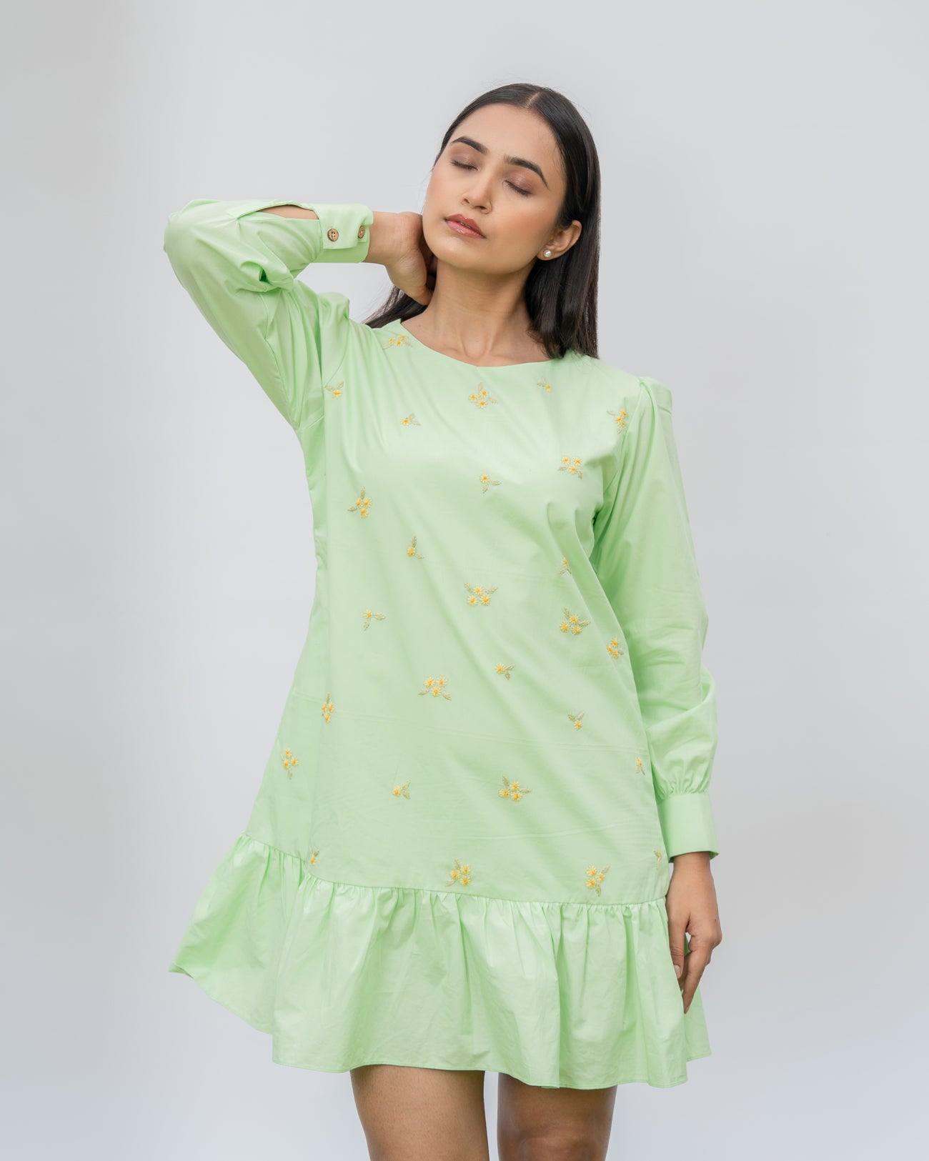 Arushi Hand-Embroidered Short Dress