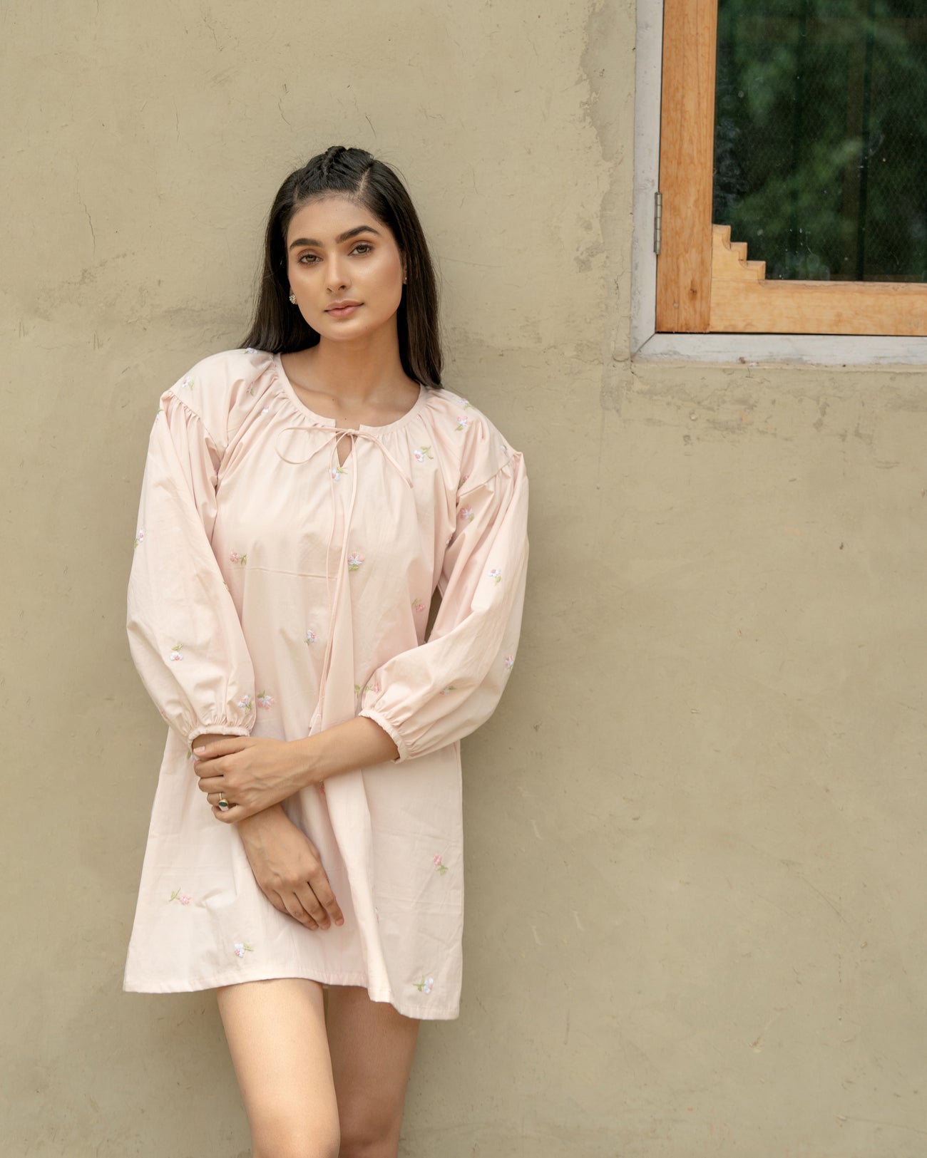 Tarra Hand-Embroidered Short Dress