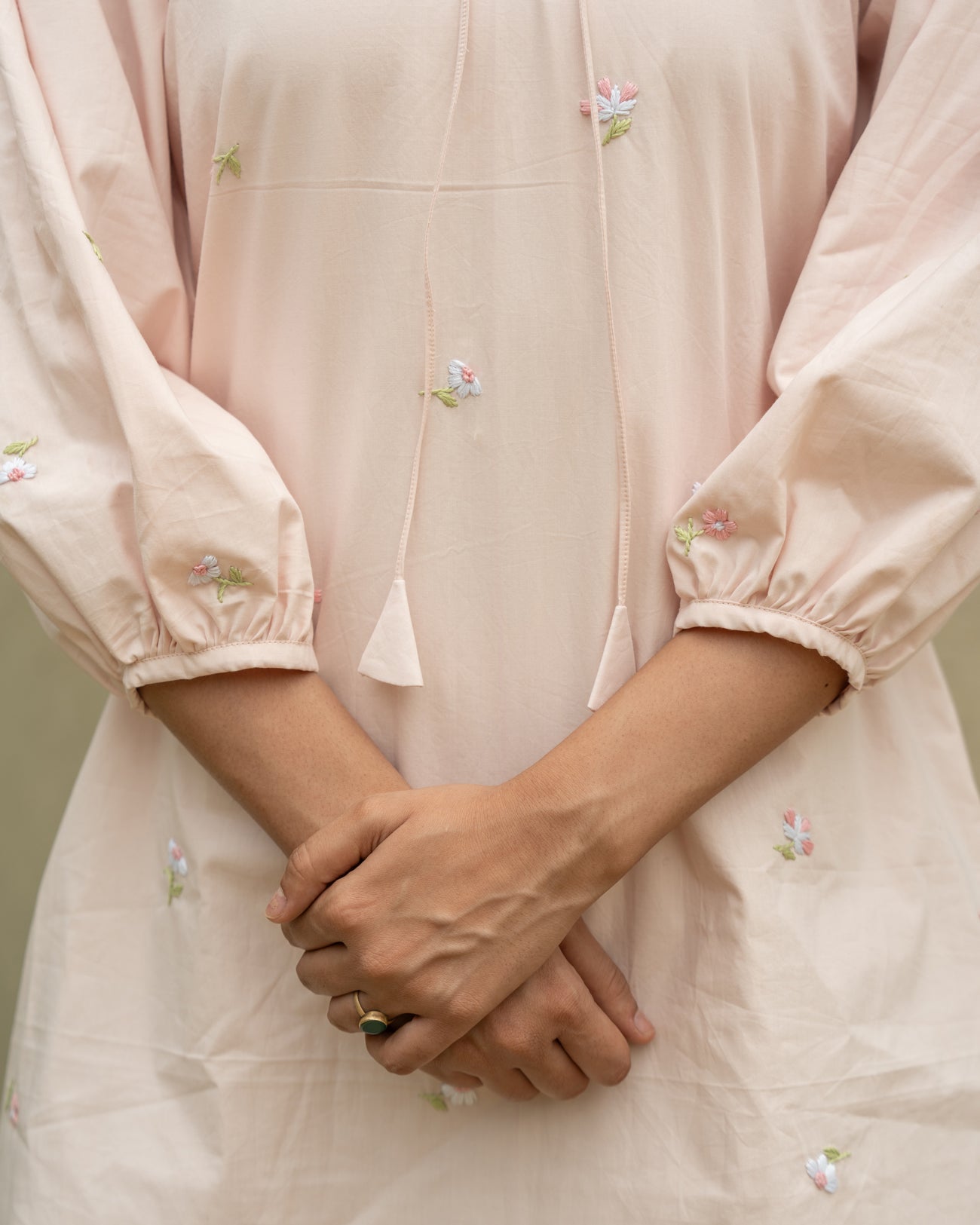 Tarra Hand-Embroidered Short Dress