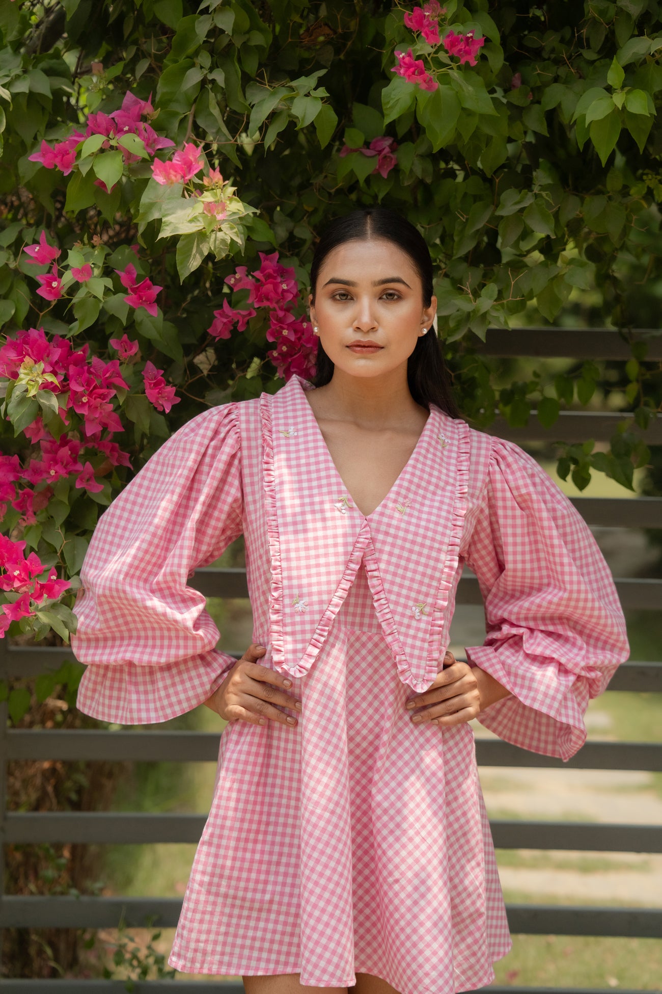 Revaa Hand-Embroidered Short Dress