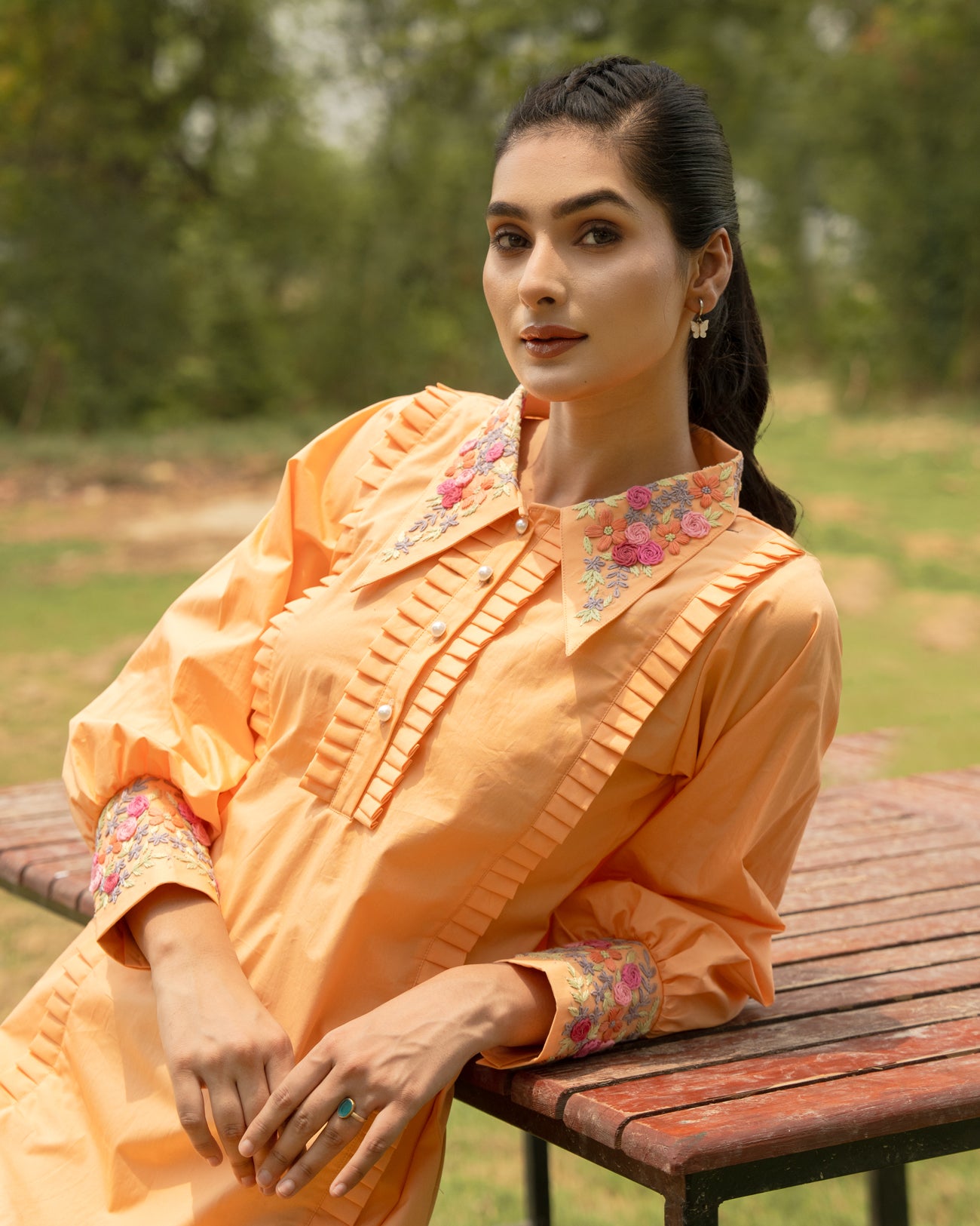 Mrrinali Hand-Embroidered Short Dress