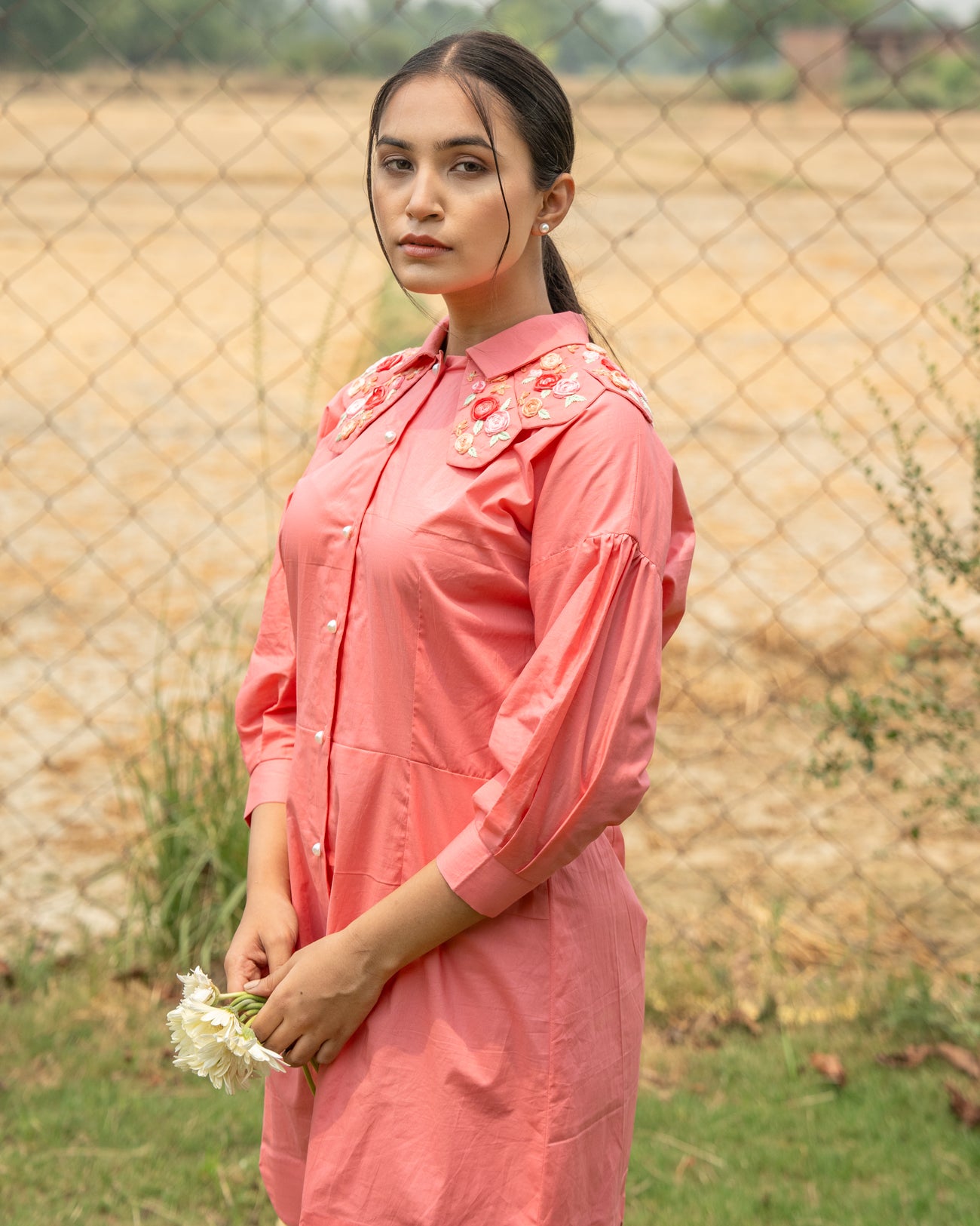 Kaii Hand-Embroidered Short Dress