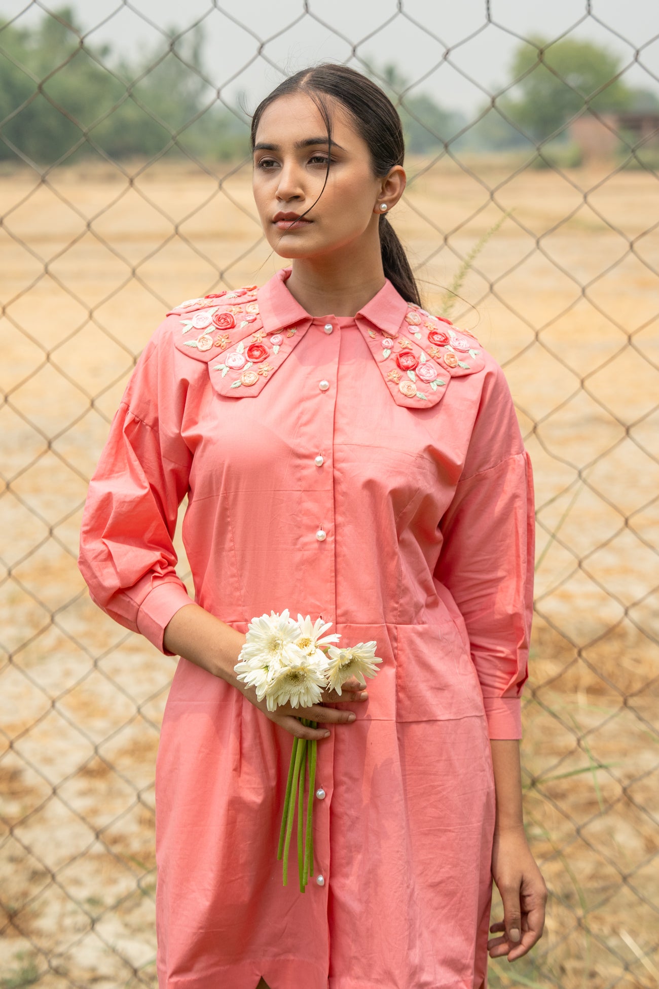 Kaii Hand-Embroidered Short Dress