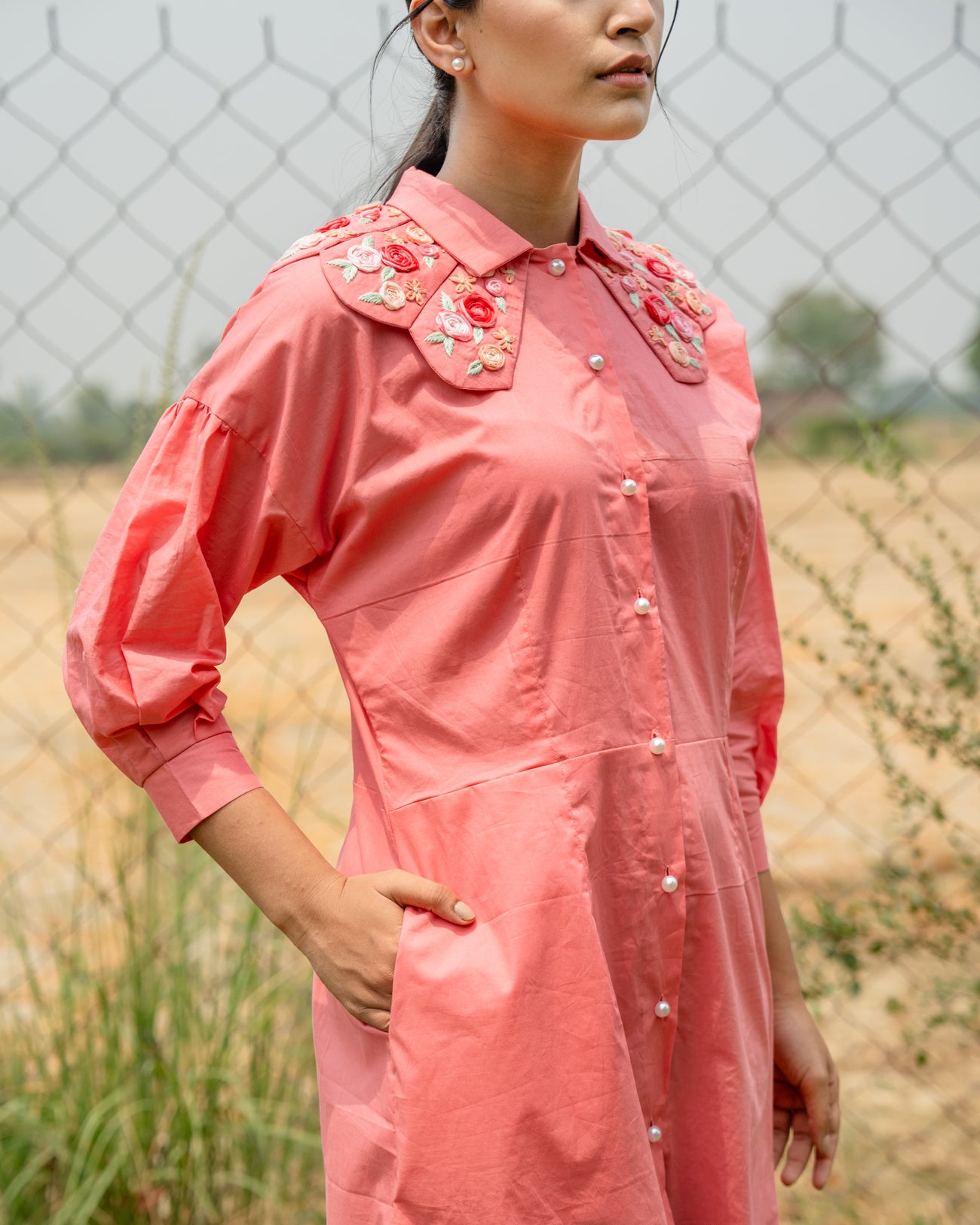 Kaii Hand-Embroidered Short Dress