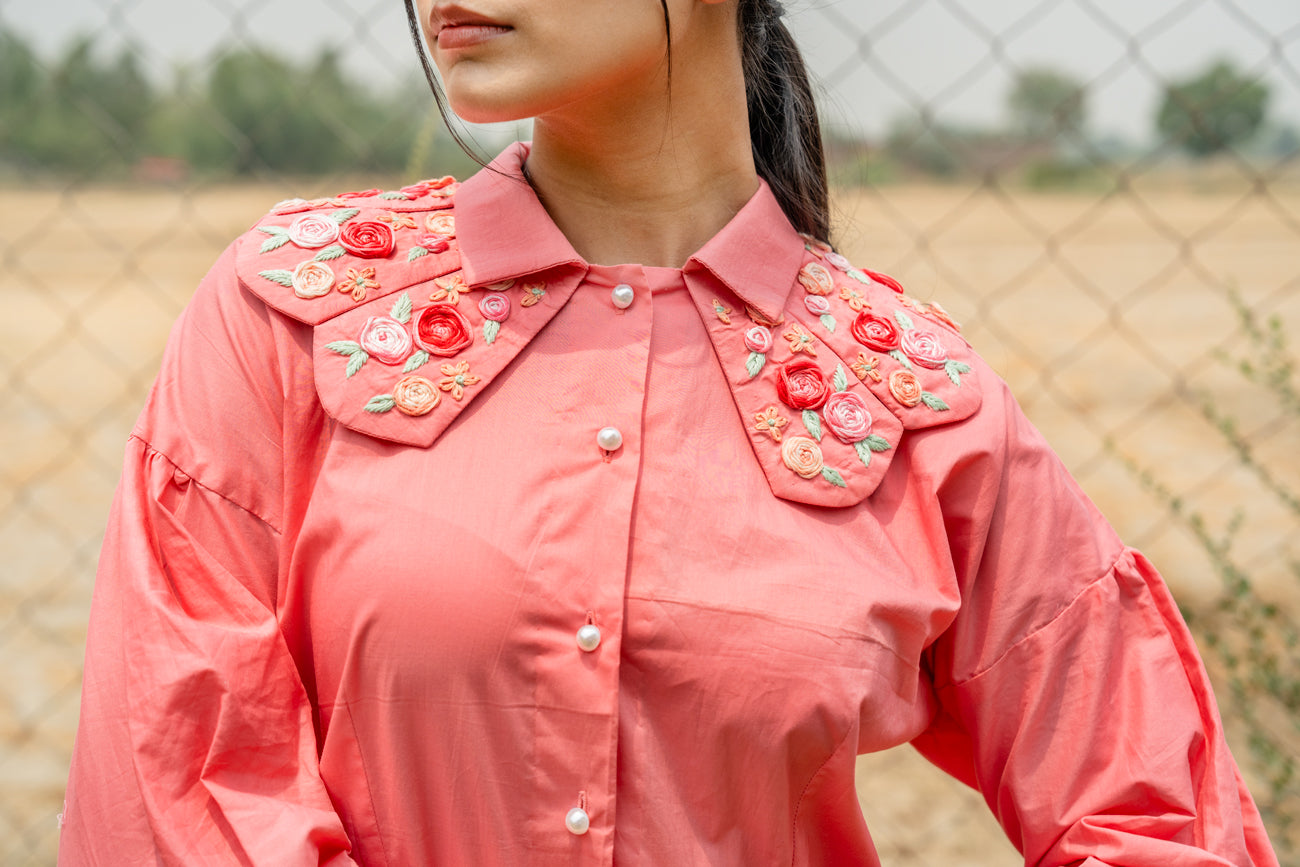 Kaii Hand-Embroidered Short Dress